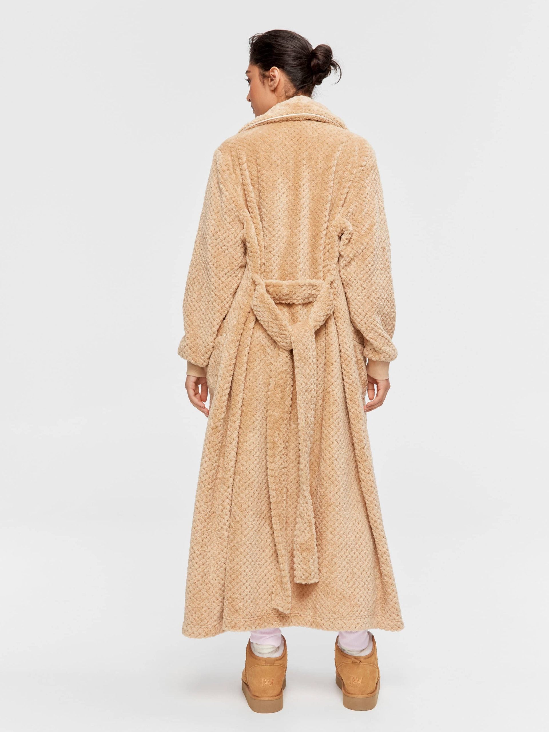 Peters Caramel Jacquard Full Length Gown caramel