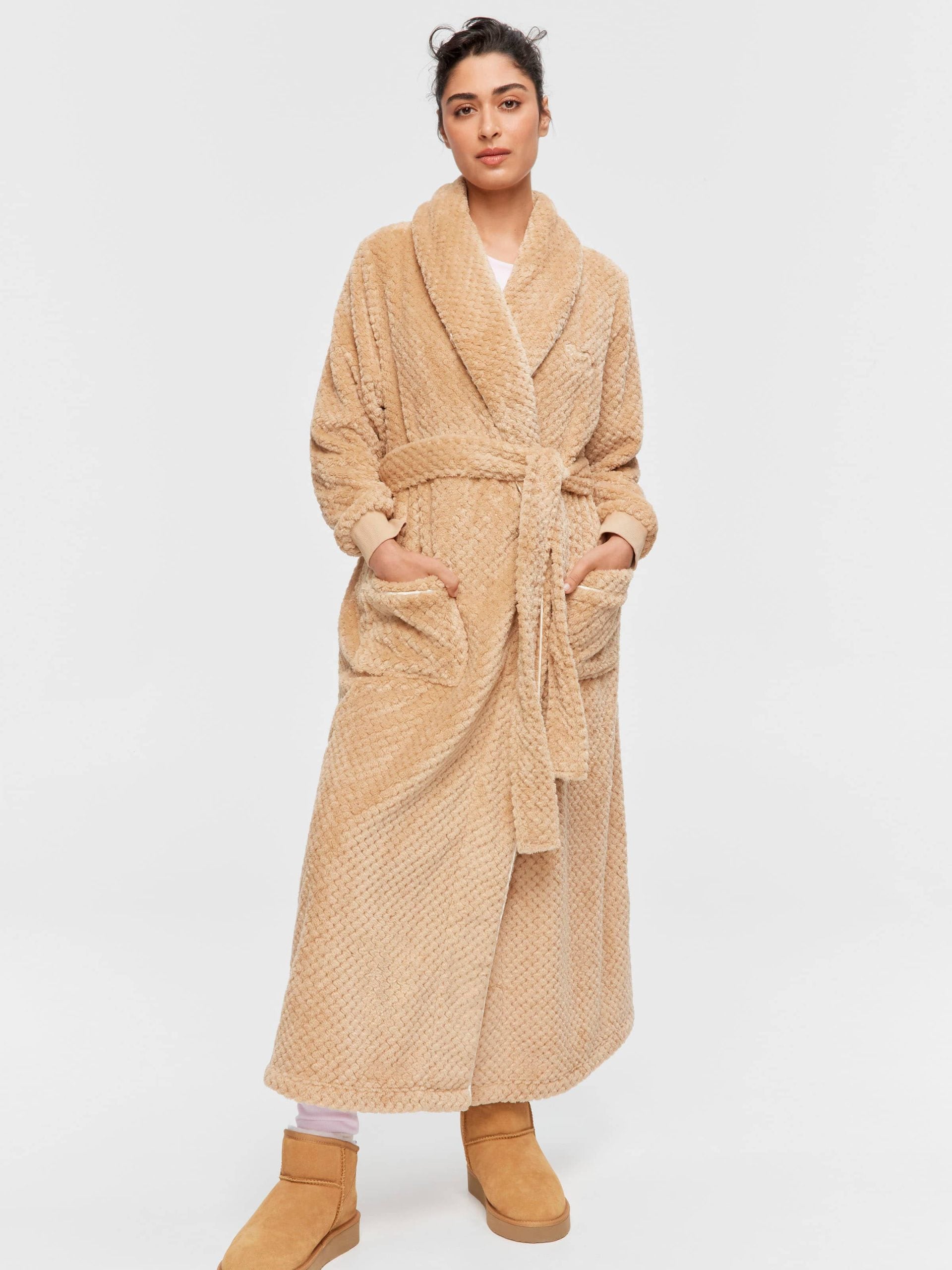 Peters Caramel Jacquard Full Length Gown caramel