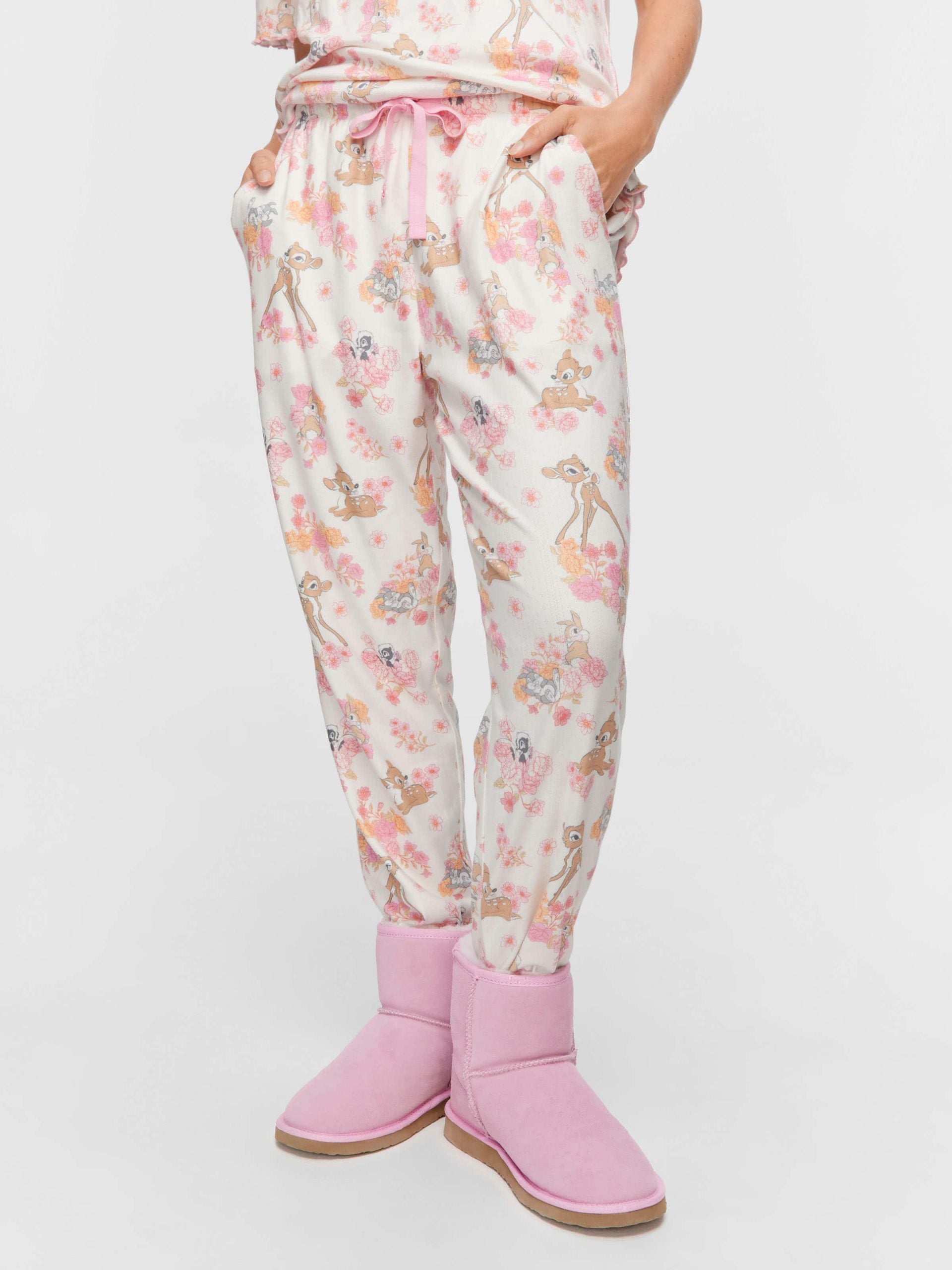 Bambi Tapered Leg Pointelle Pj Pant multi