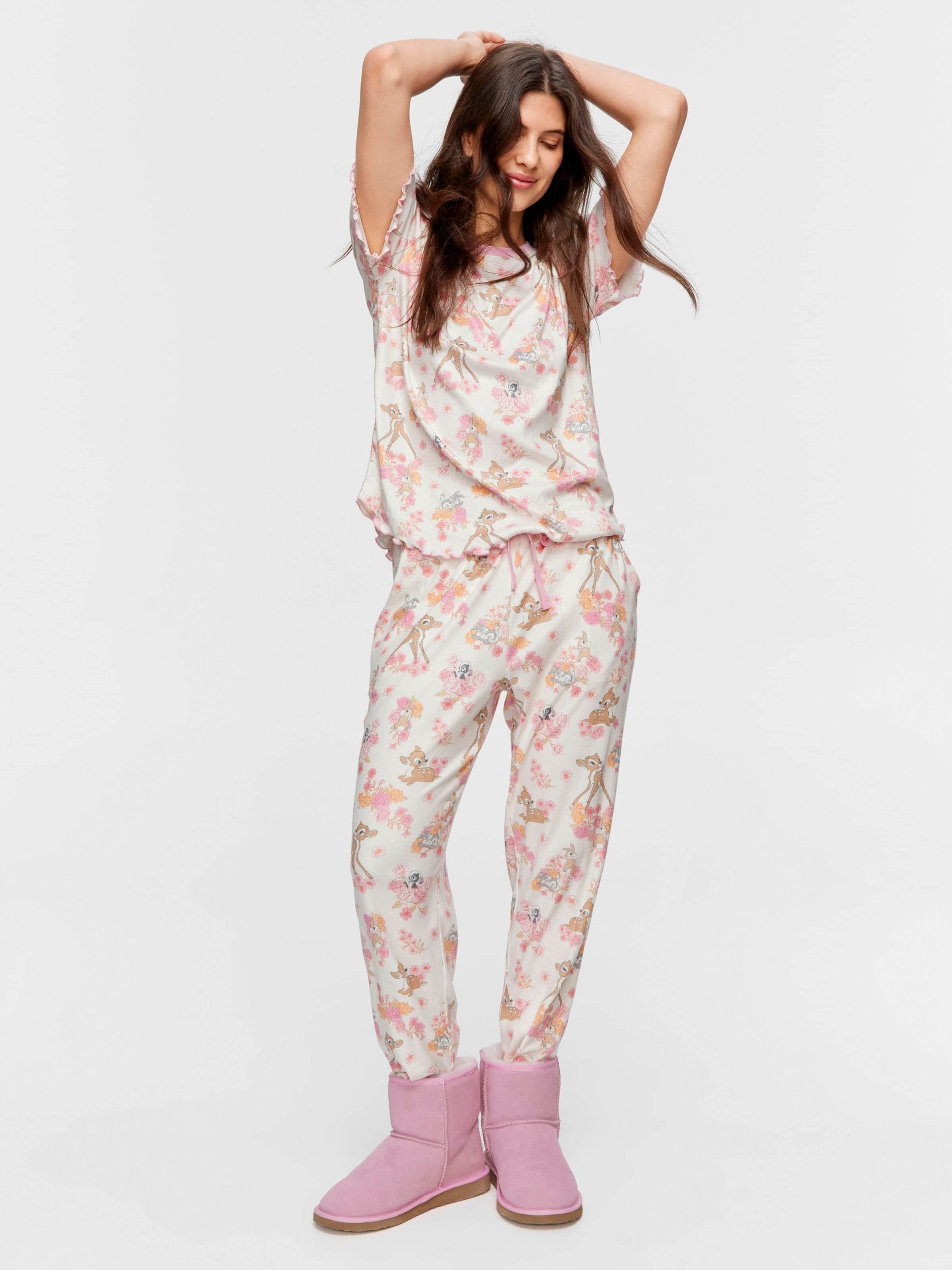 Bambi Tapered Leg Pointelle Pj Pant multi