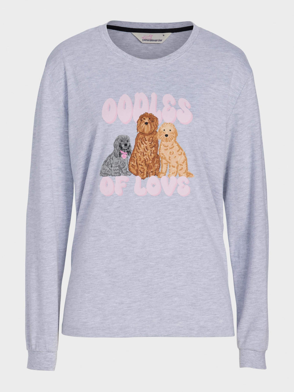 Groodle Oversized Long Sleeve Top Grey Marle
