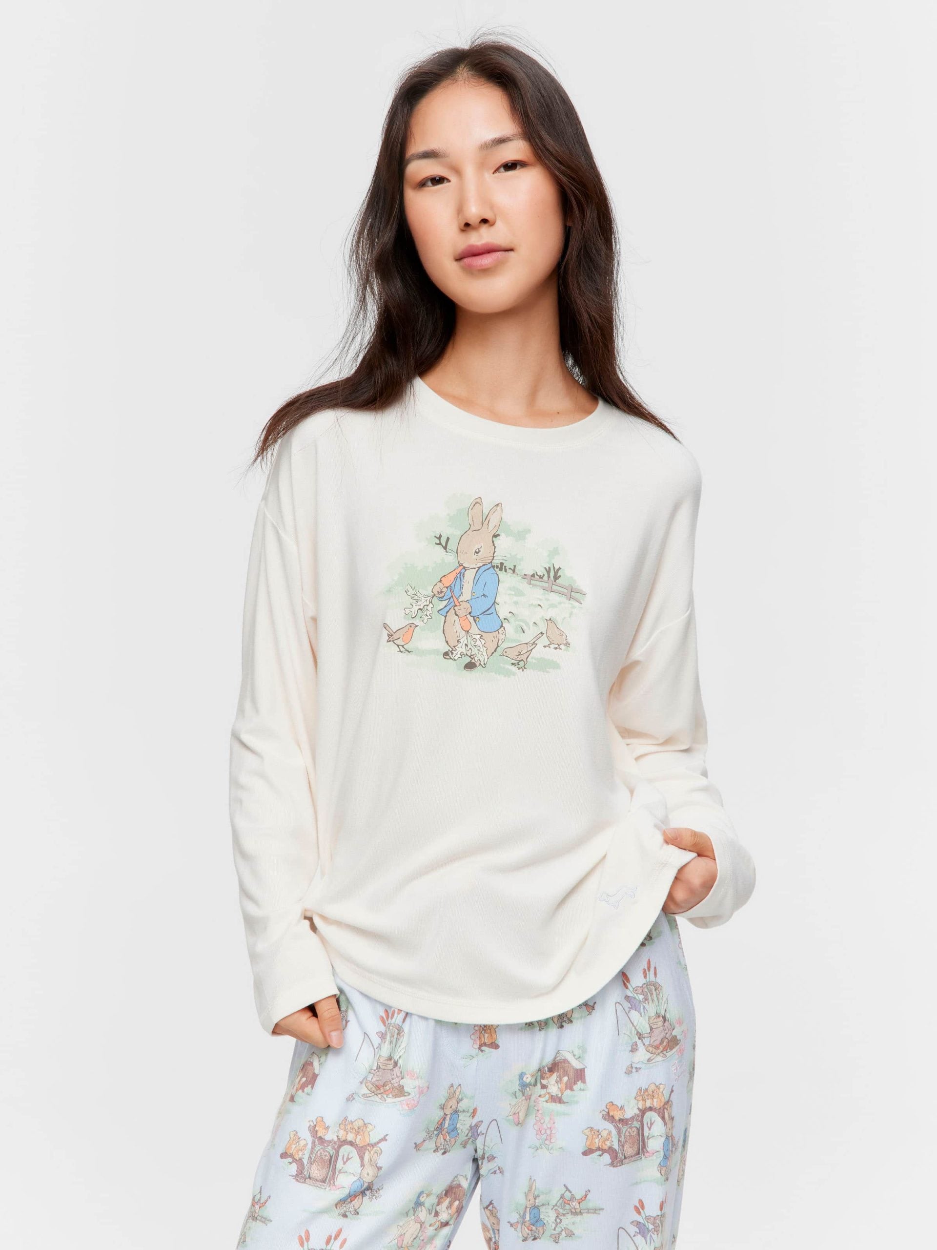 Peter Rabbit Plush Long Sleeve Top pink