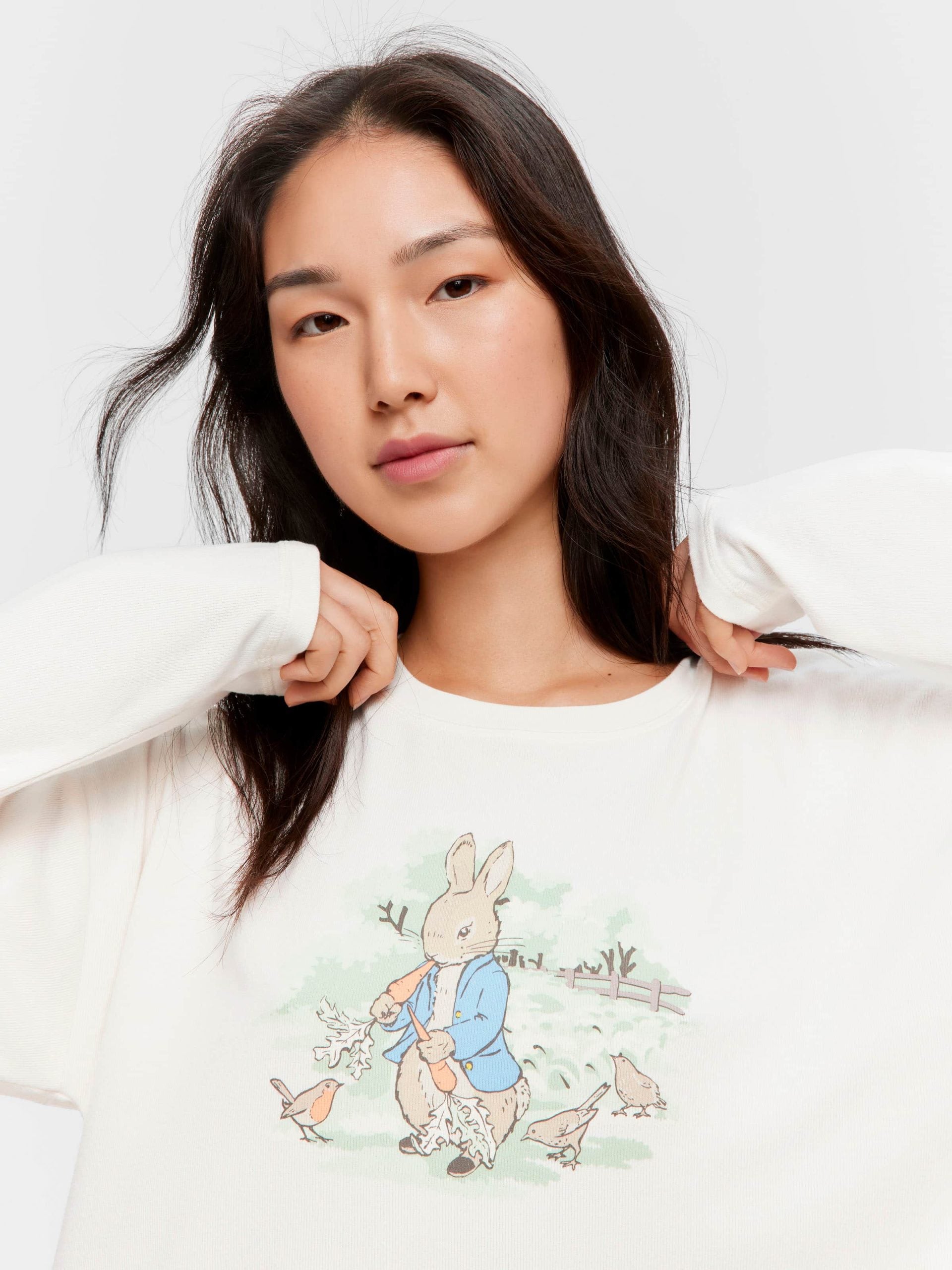 Peter Rabbit Plush Long Sleeve Top pink