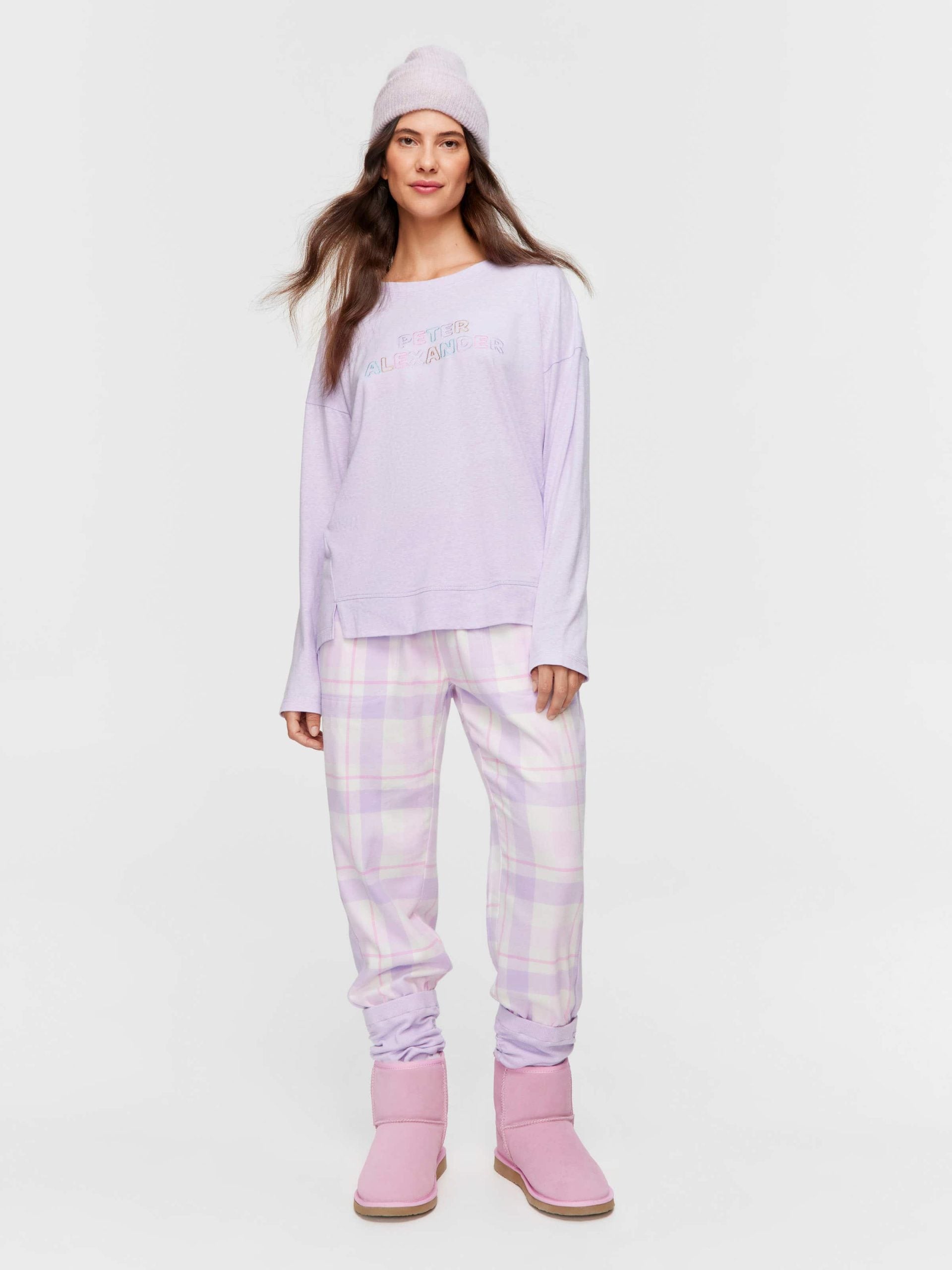 Peter Alexander Lilac Logo Long Sleeve Top lilac