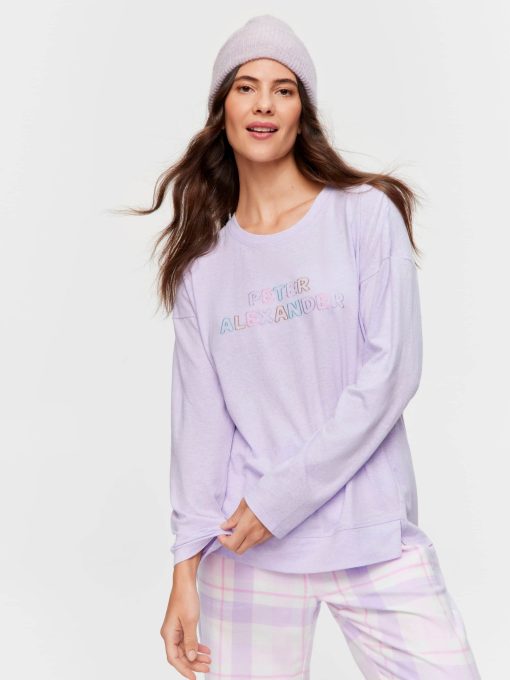 Peter Alexander Lilac Logo Long Sleeve Top lilac