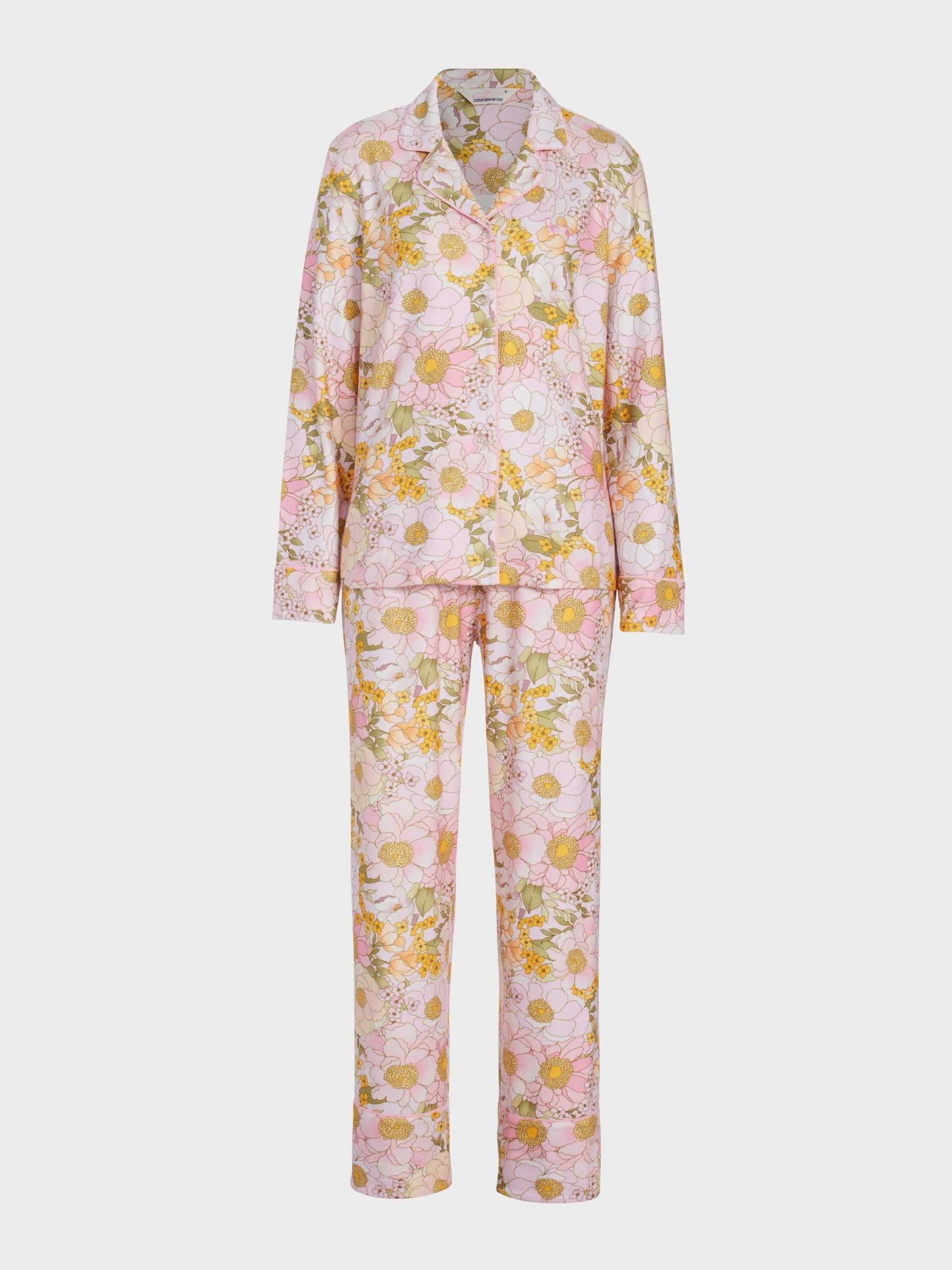 Pretty Floral Plush Long Pj Set multi