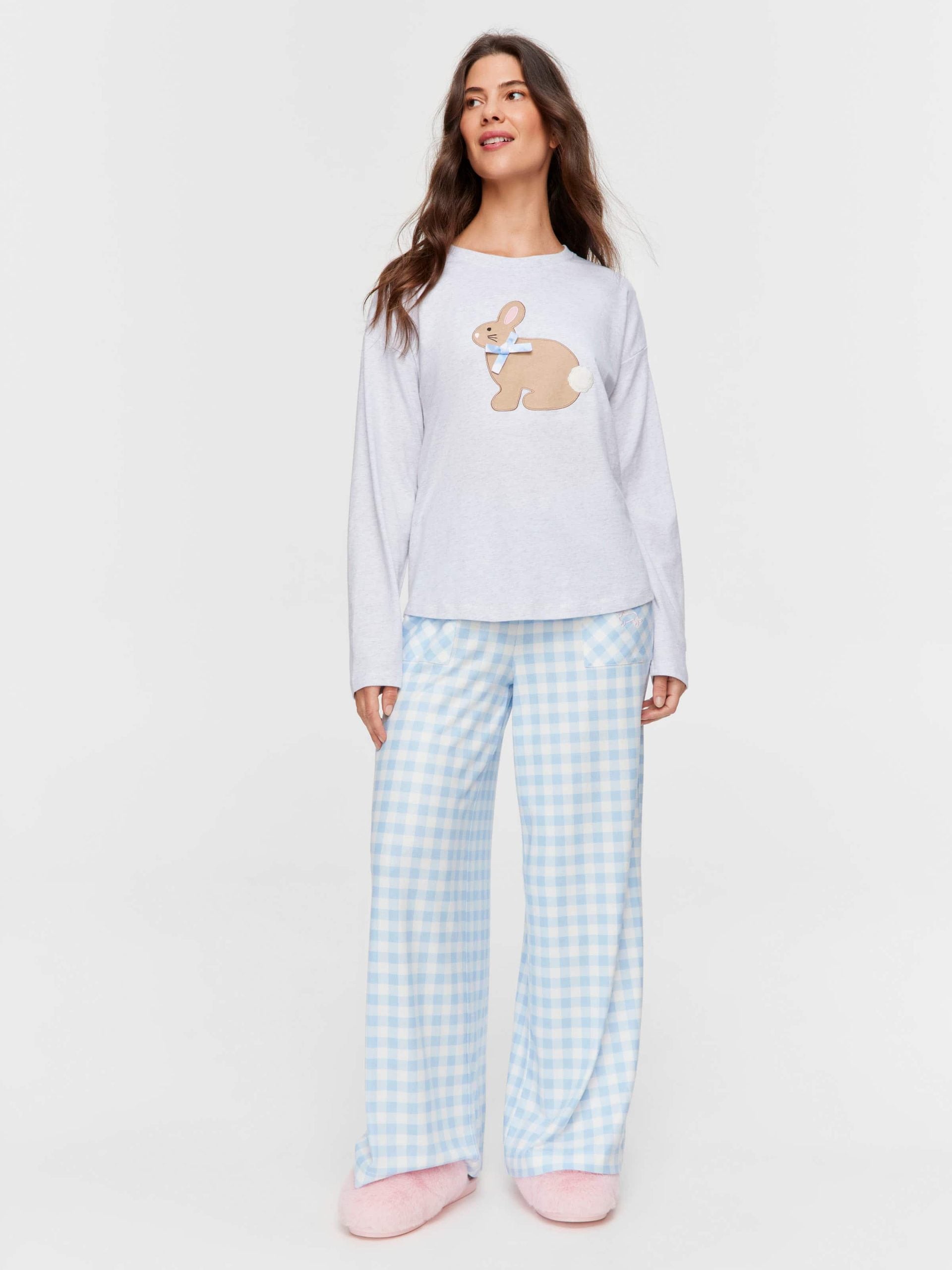 Crafty Bunny Long Sleeve Top greymarle