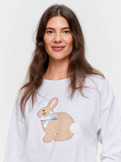 Crafty Bunny Long Sleeve Top greymarle