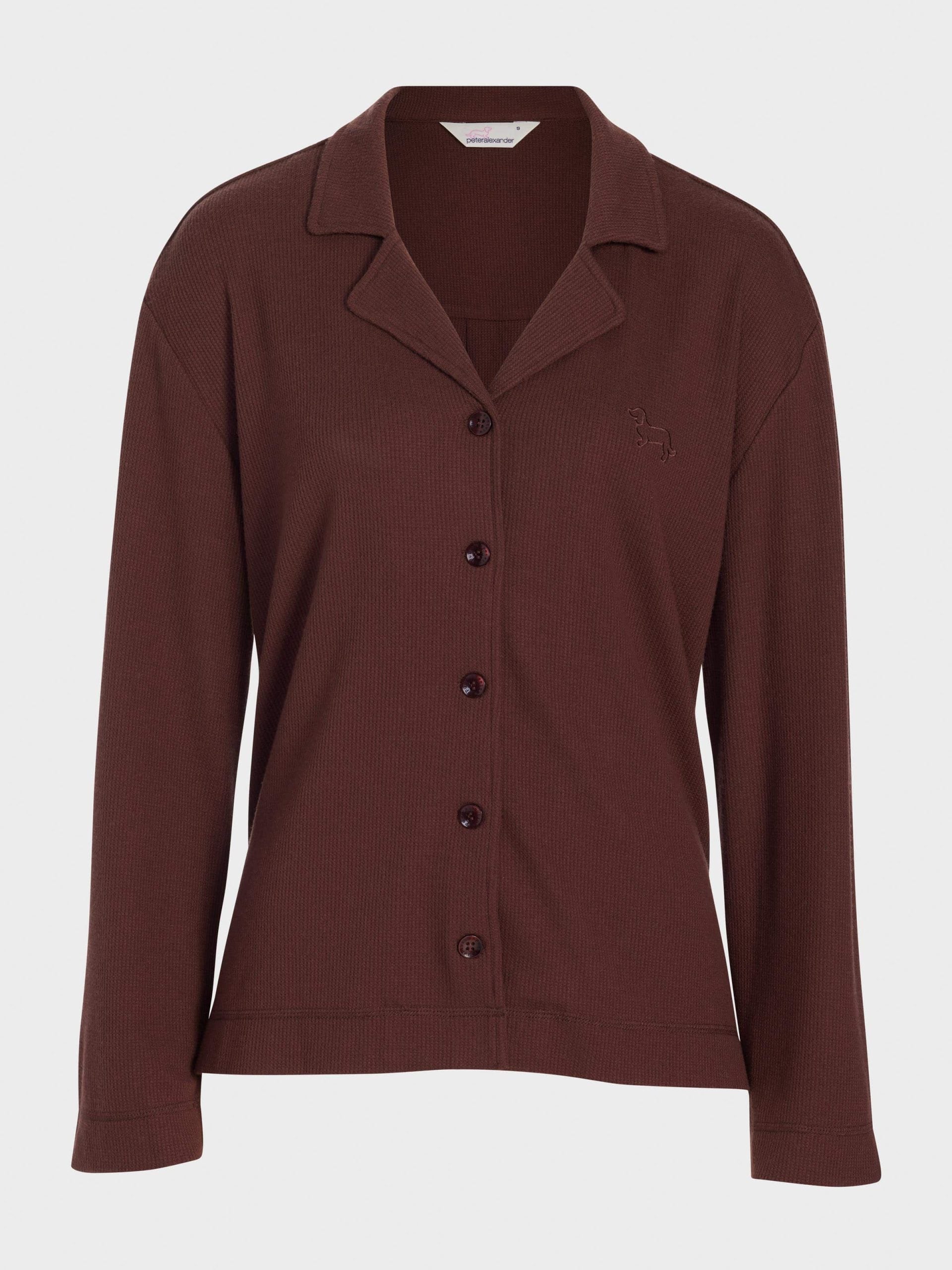 Chocolate Soft Waffle Long Sleeve Shirt brown
