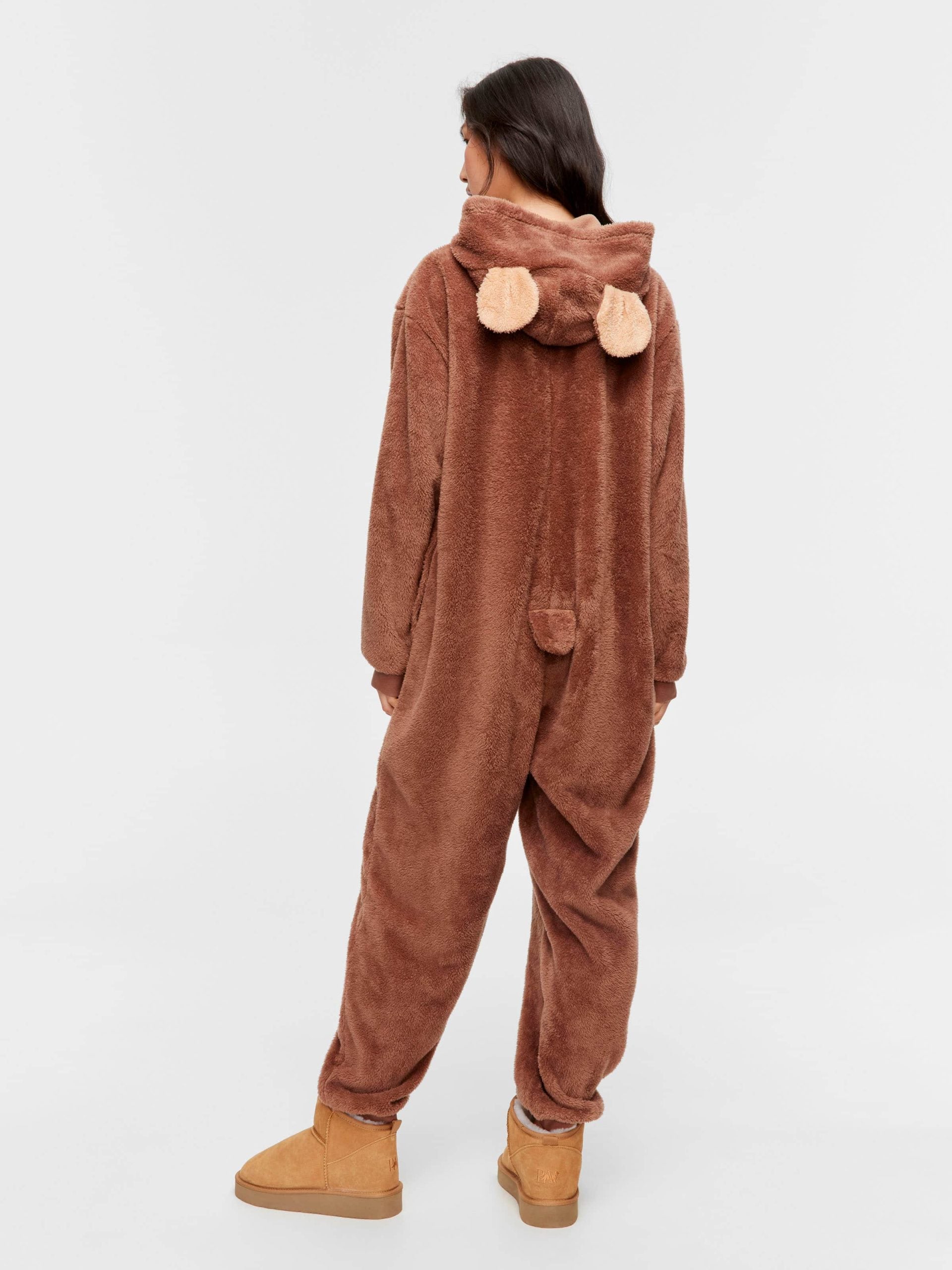 Bear Fleece Onesie multi