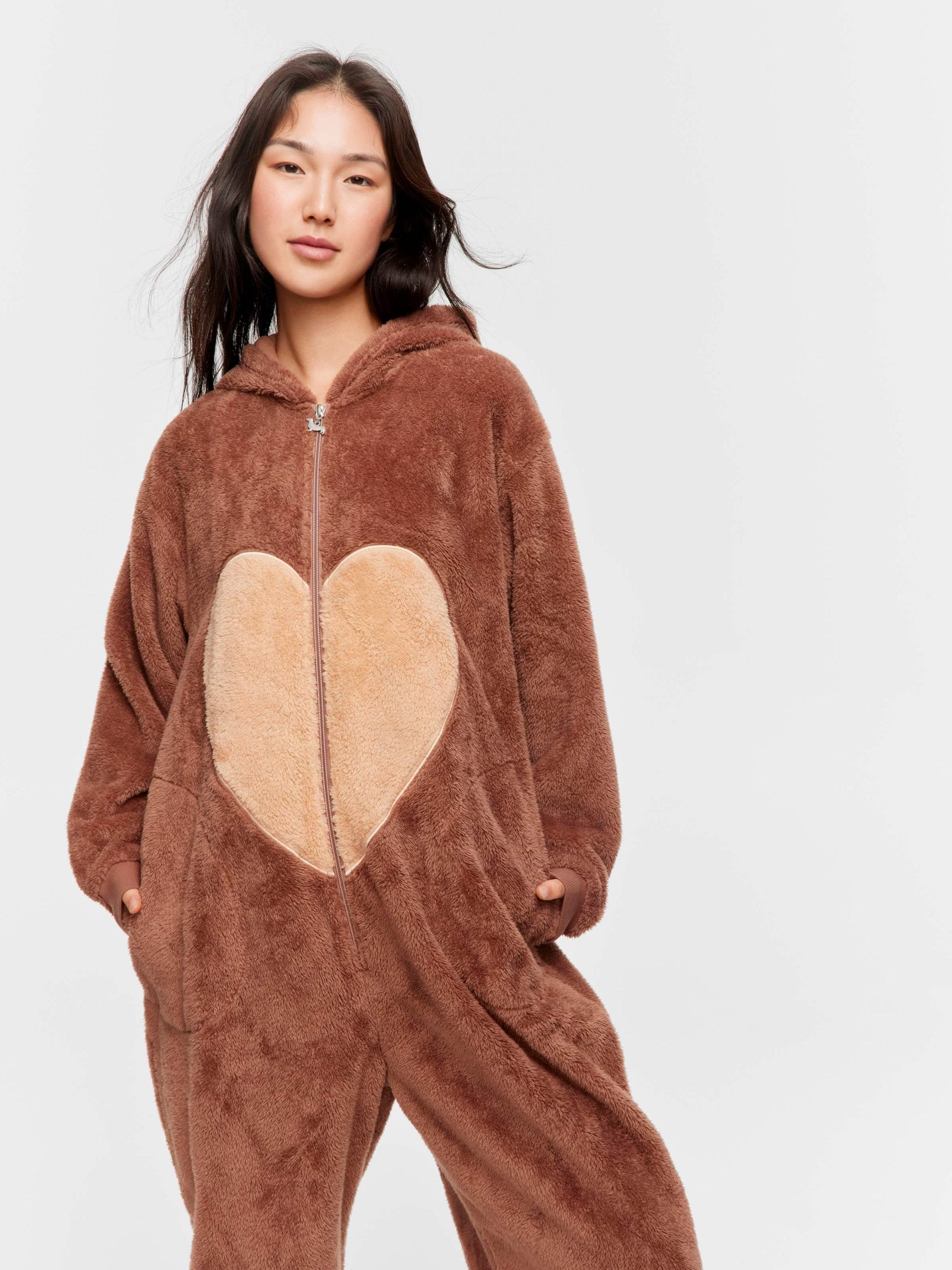 Bear Fleece Onesie multi