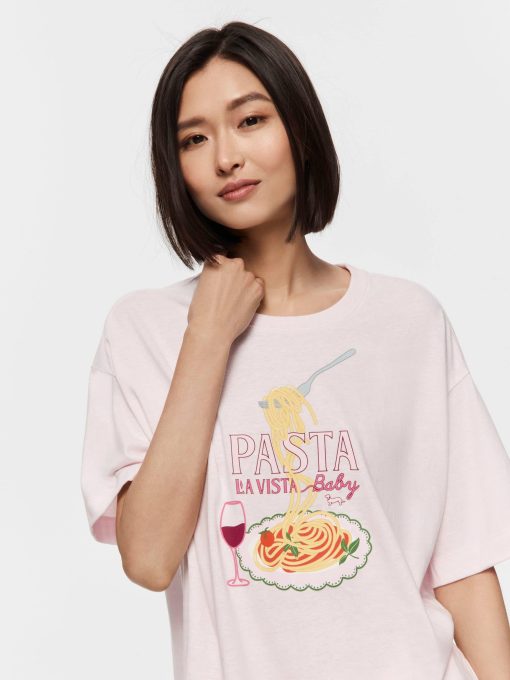 Pasta Tee pink