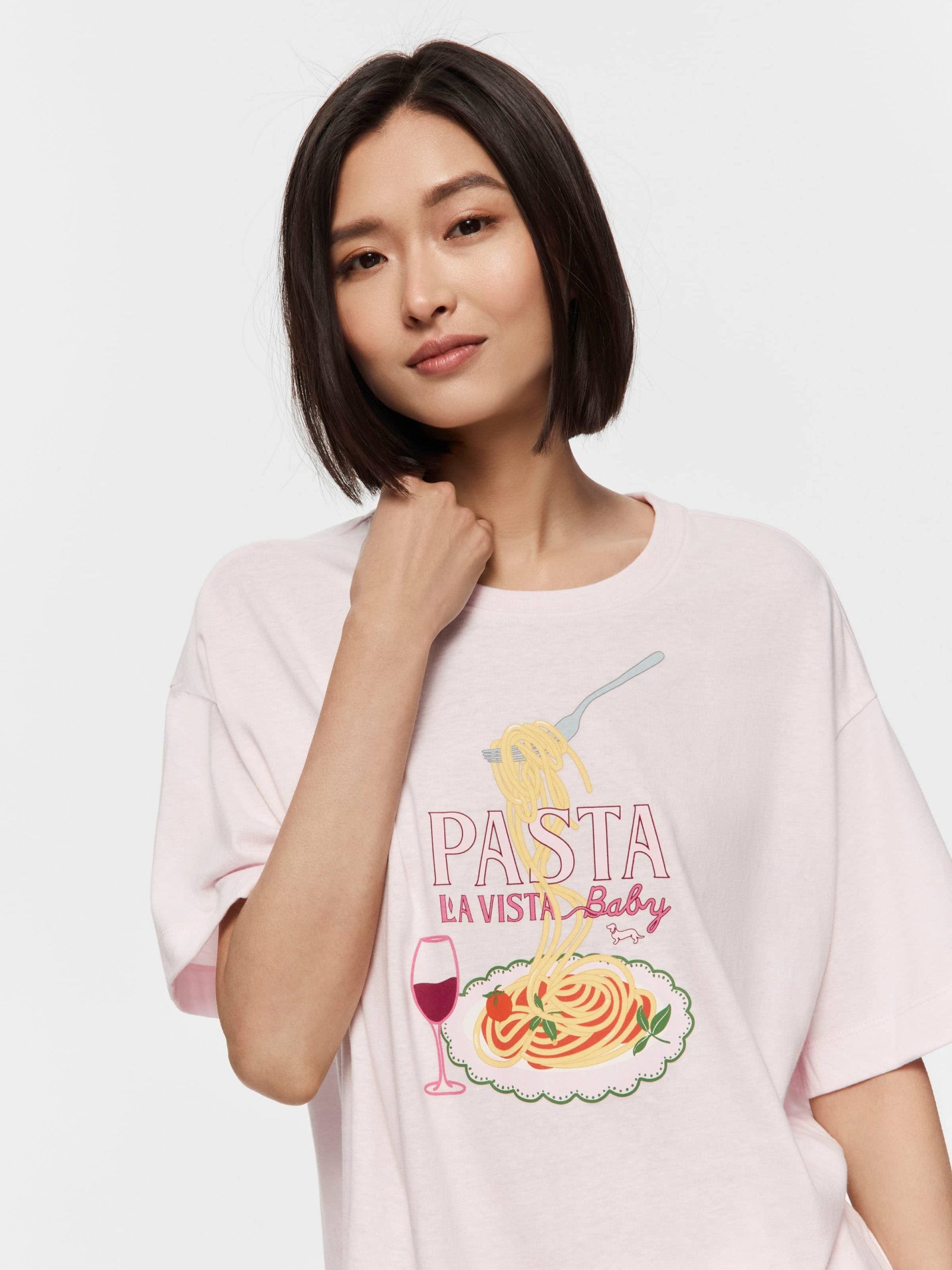 Pasta Tee pink