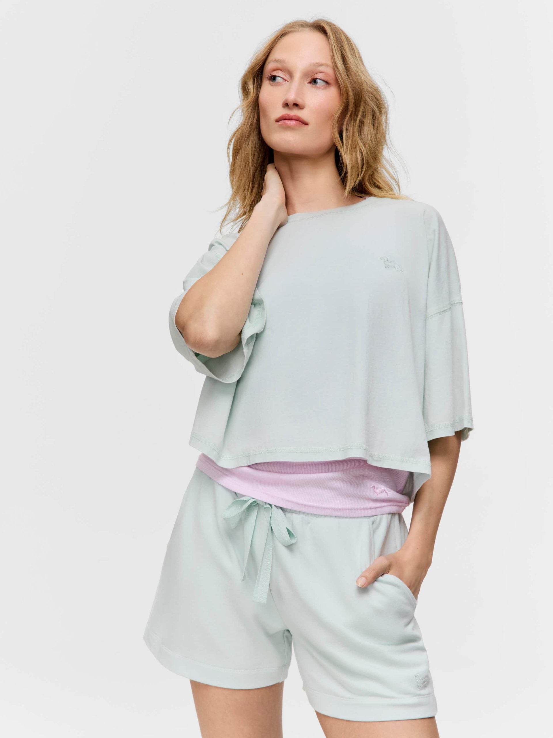 Fleece Track Short mint