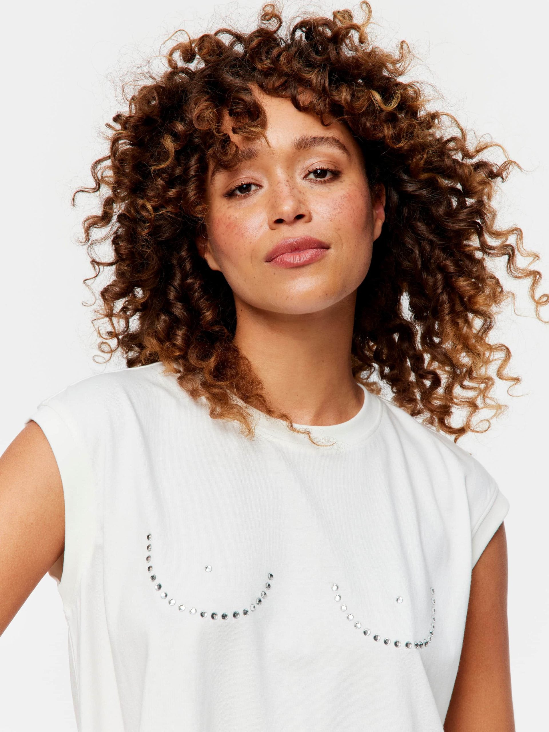 Boobie Bling Tank cream