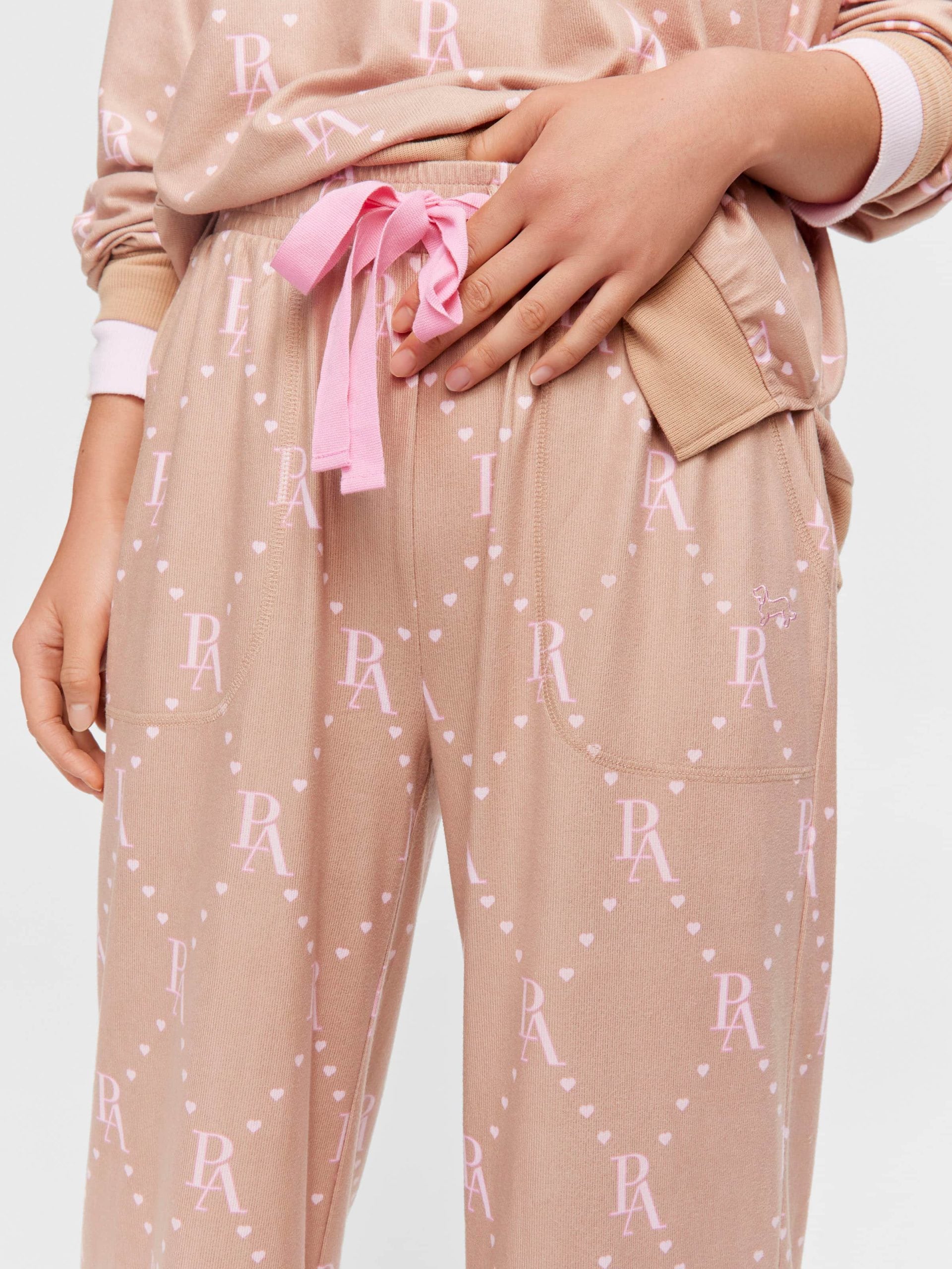 Caramel Logo Plush Wide Leg Pj Pant multi
