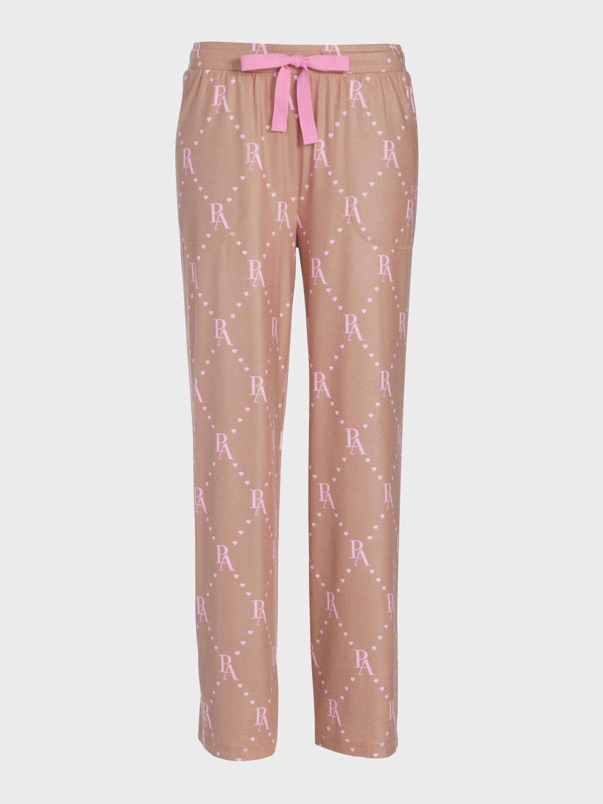 Caramel Logo Plush Wide Leg Pj Pant multi