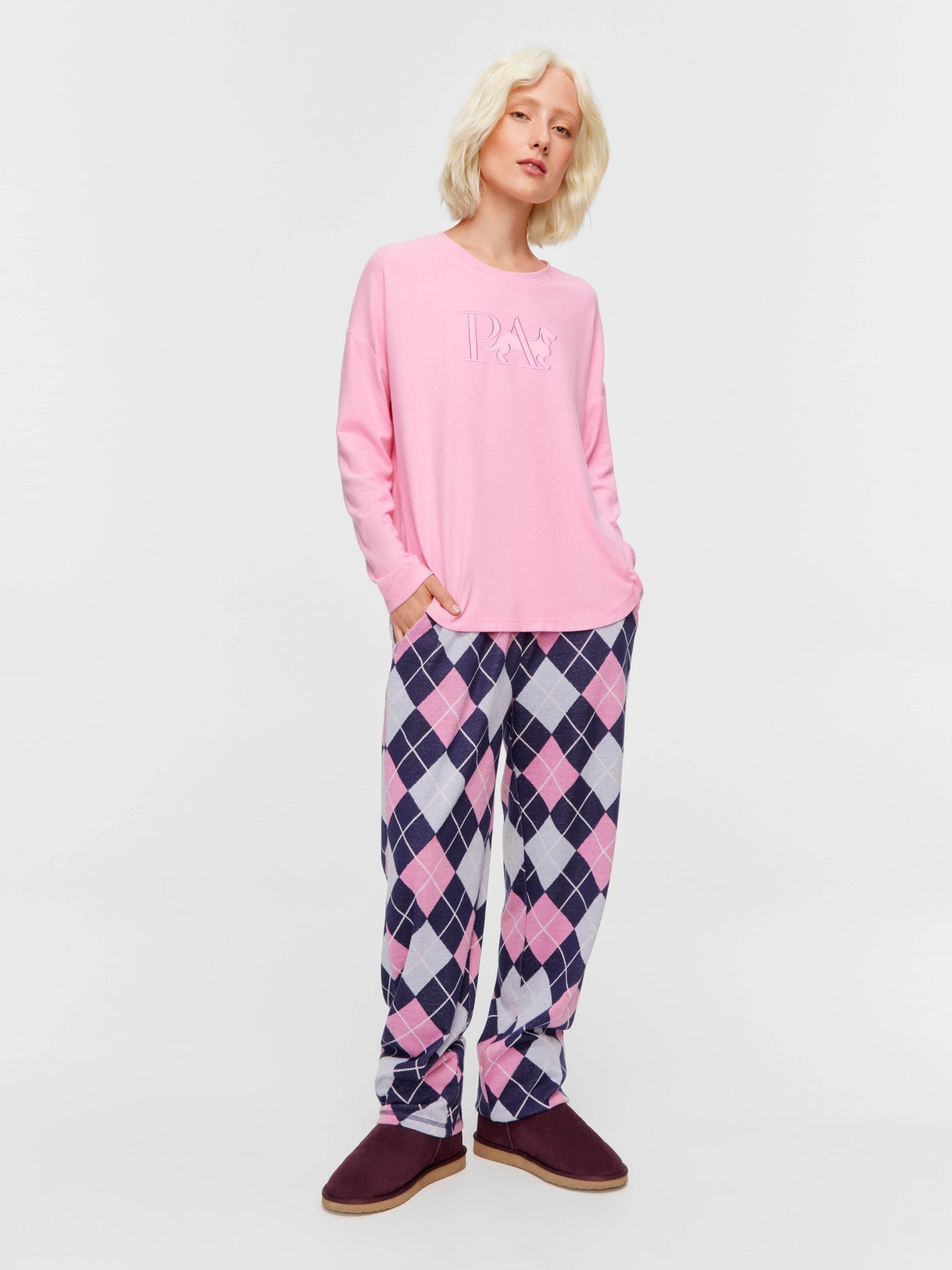 Pink Plush P.A. Logo Sweater pink