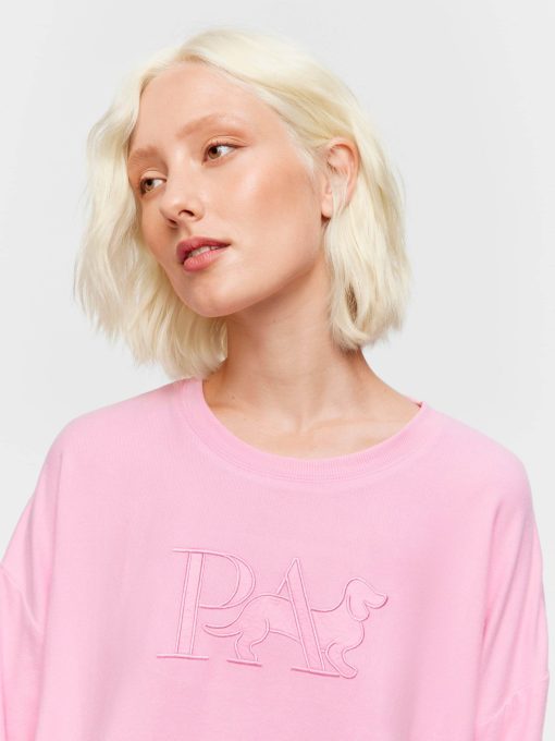 Pink Plush P.A. Logo Sweater pink