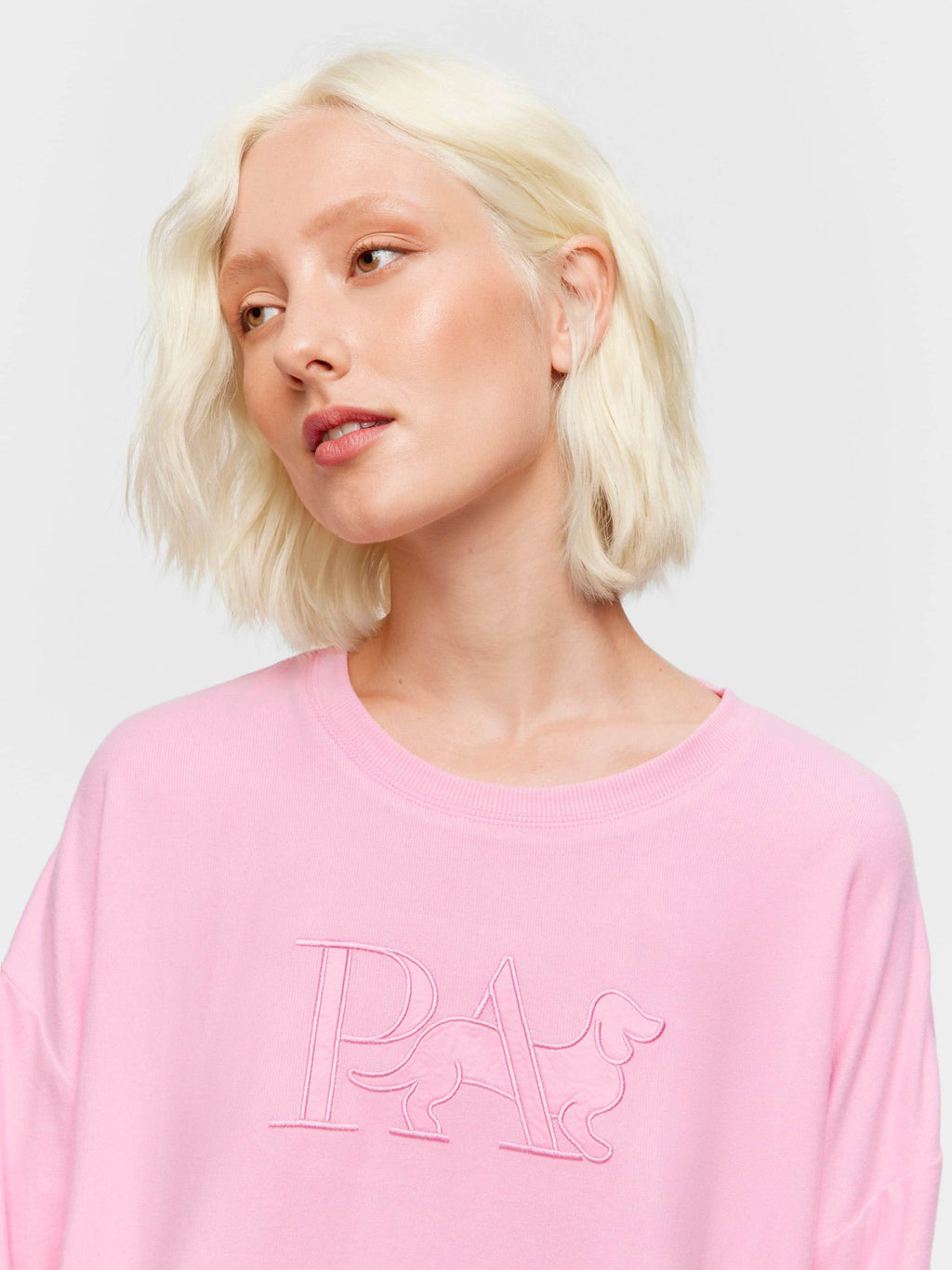 Pink Plush P.A. Logo Sweater pink