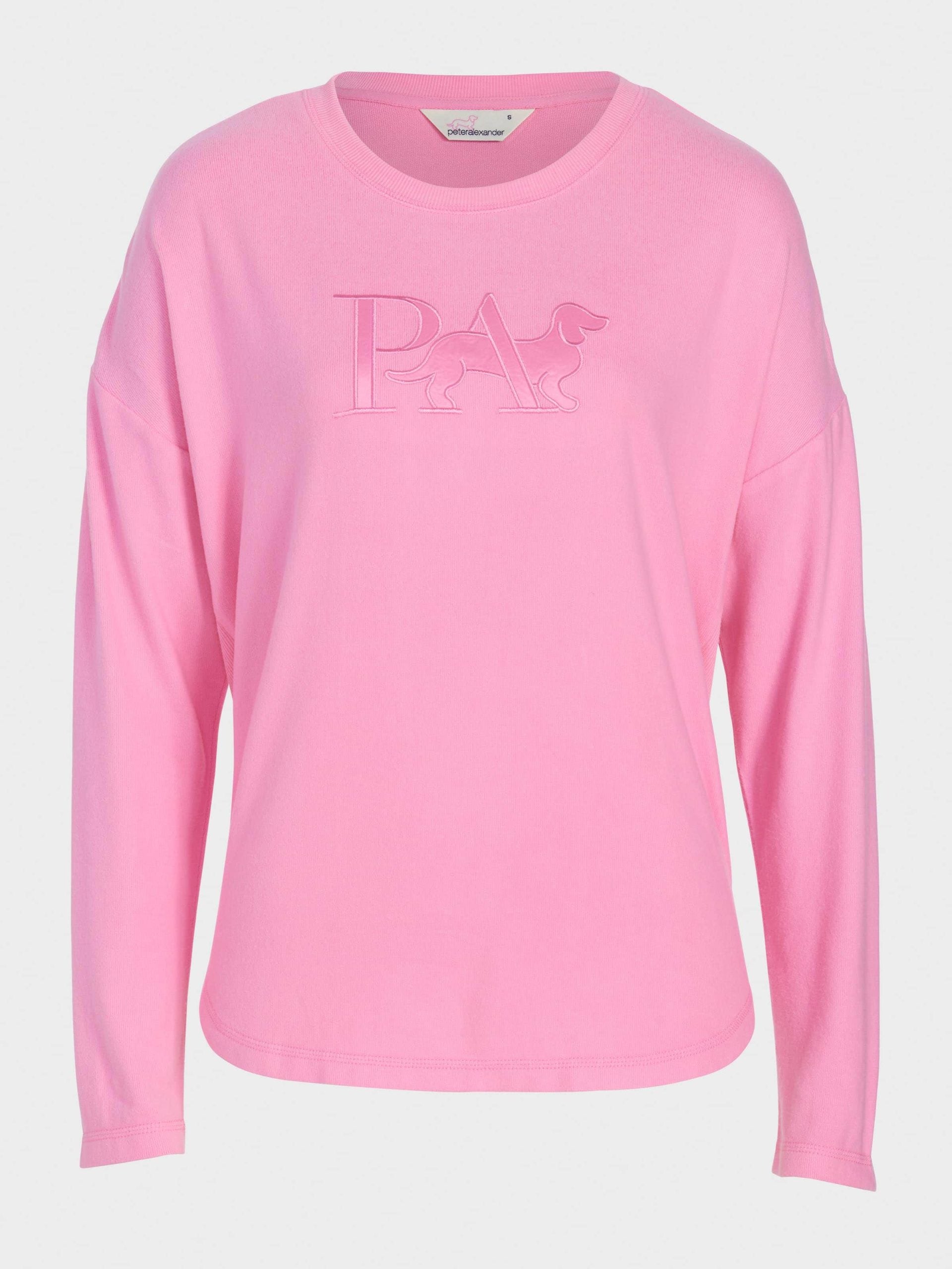 Pink Plush P.A. Logo Sweater pink