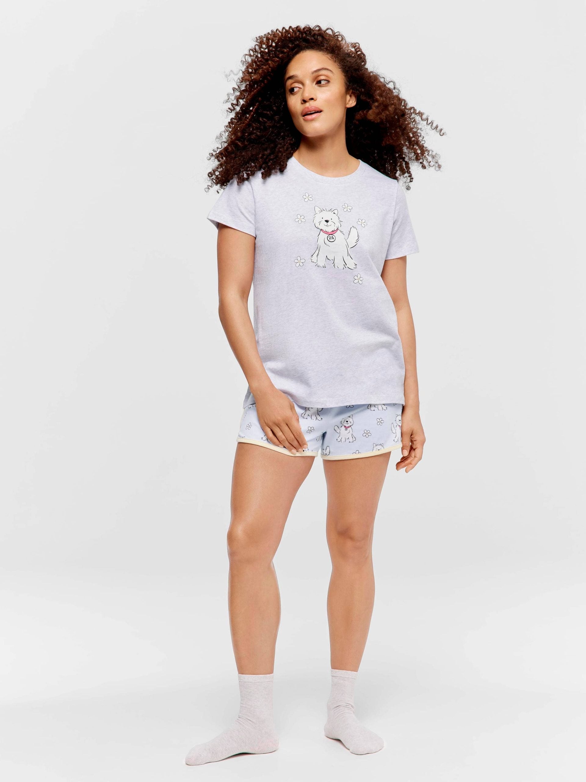 Daisy Dog Tee ltgrey