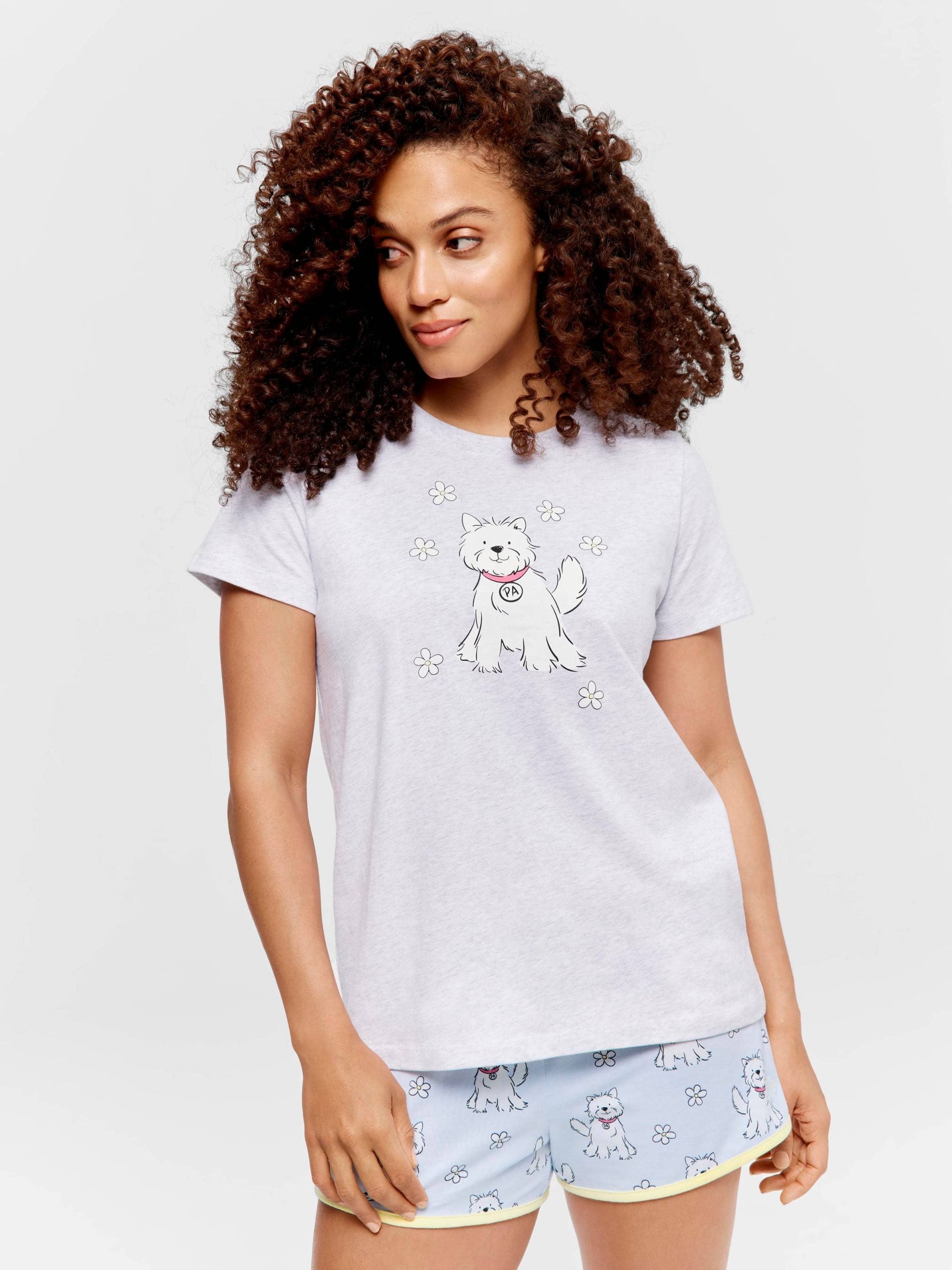 Daisy Dog Tee ltgrey