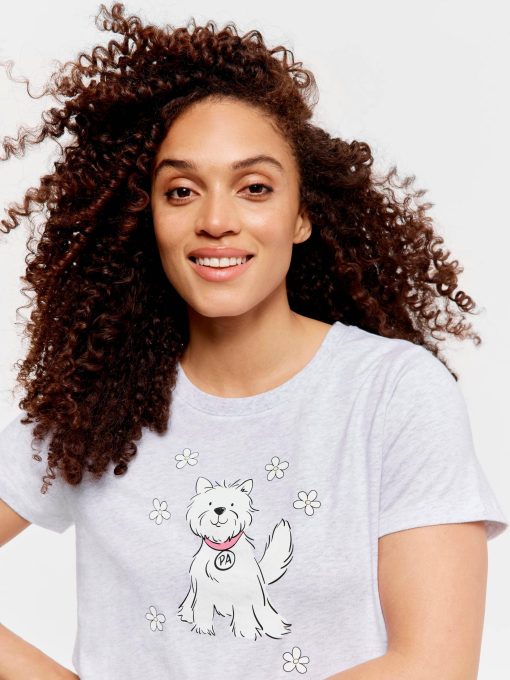 Daisy Dog Tee ltgrey
