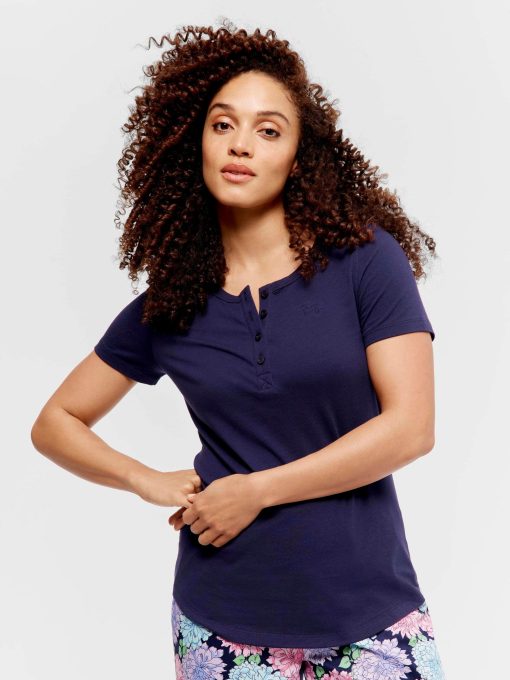 Navy Short Sleeve Henley navy