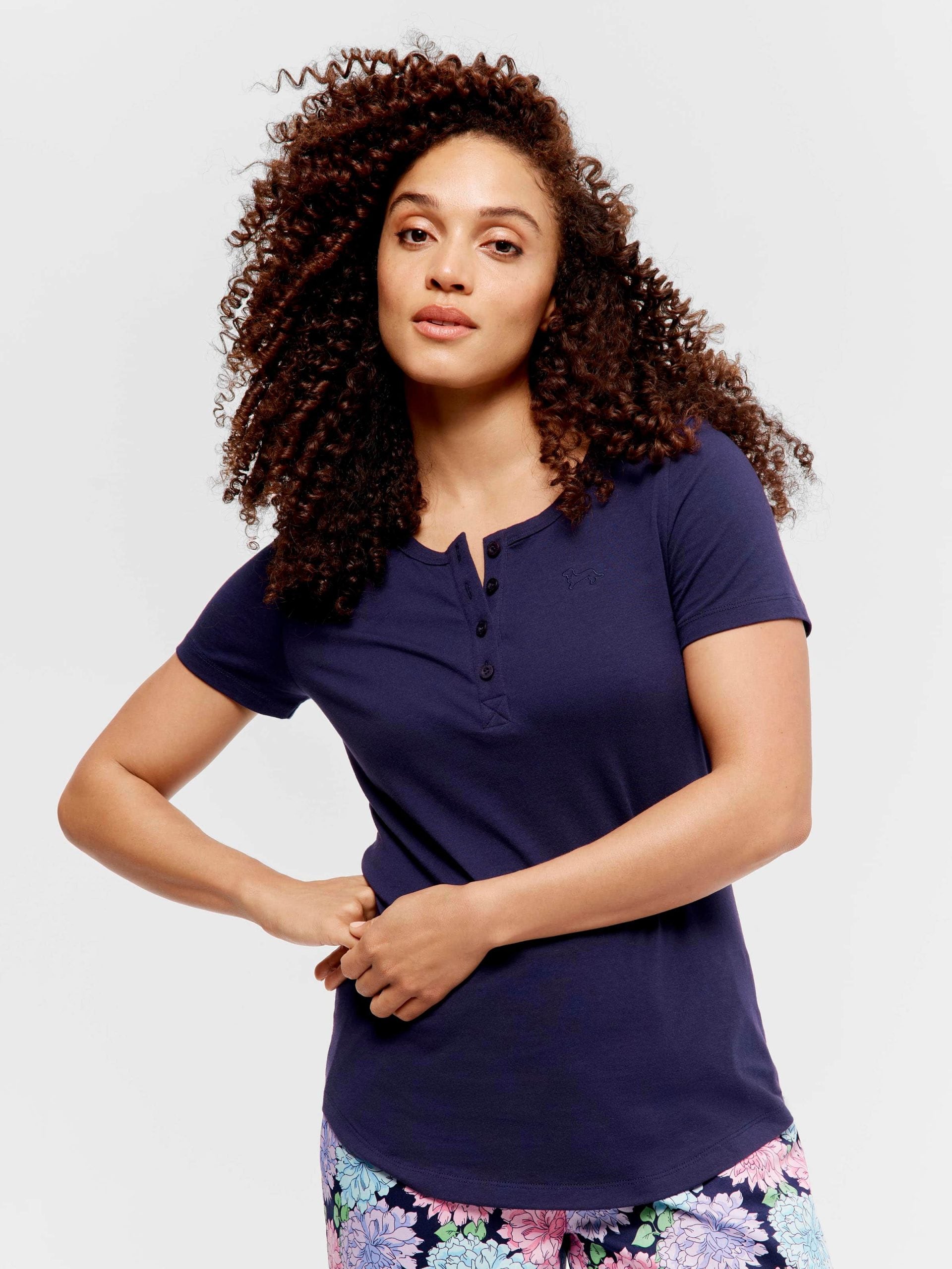 Navy Short Sleeve Henley navy