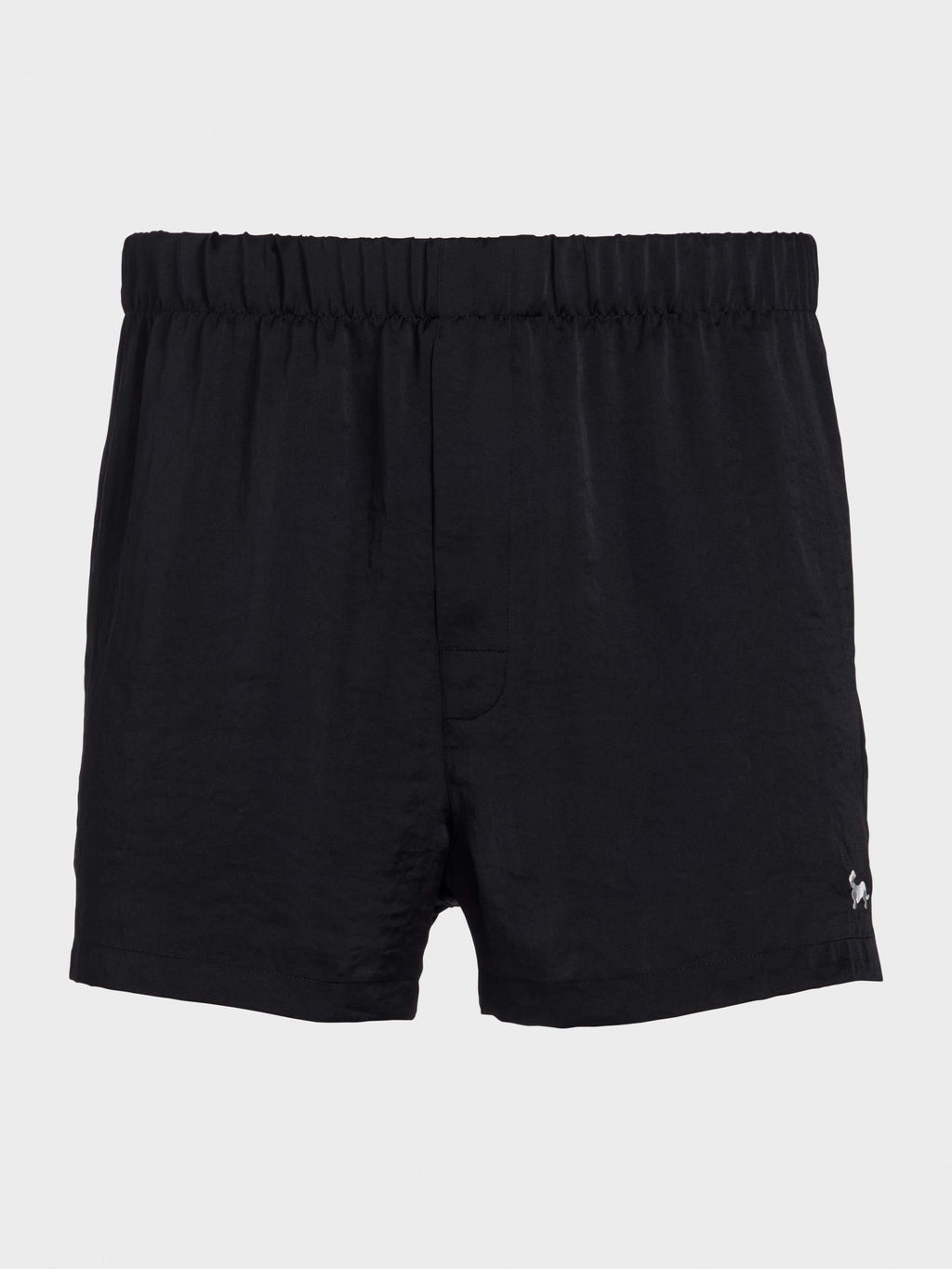 Black Satin Boxer Short black