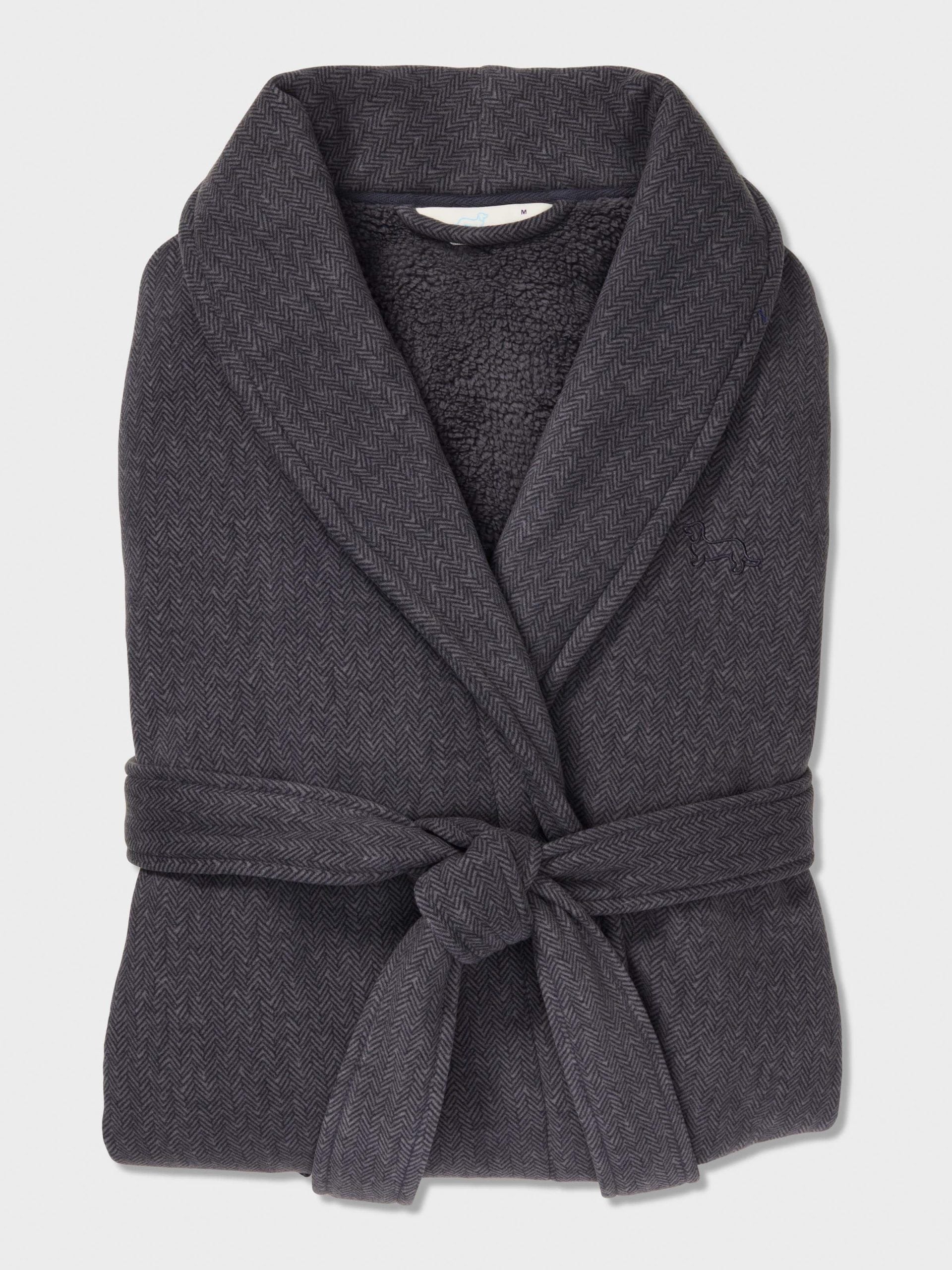 Charcoal Herringbone Gown charcoal