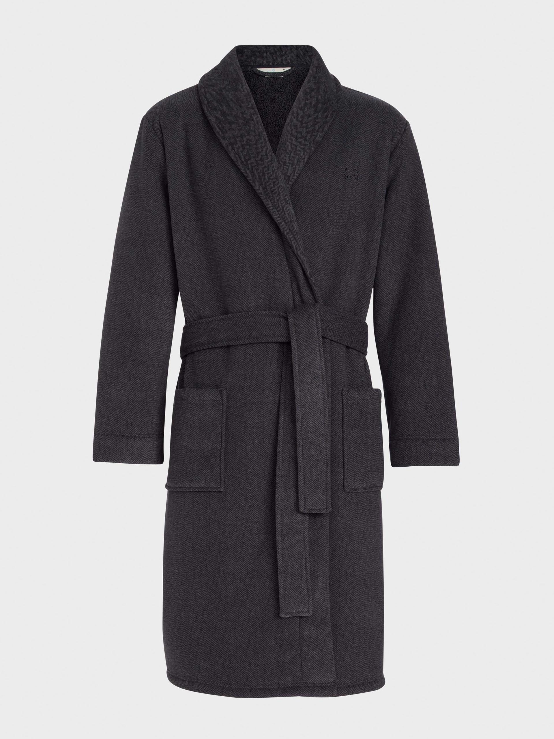 Charcoal Herringbone Gown charcoal