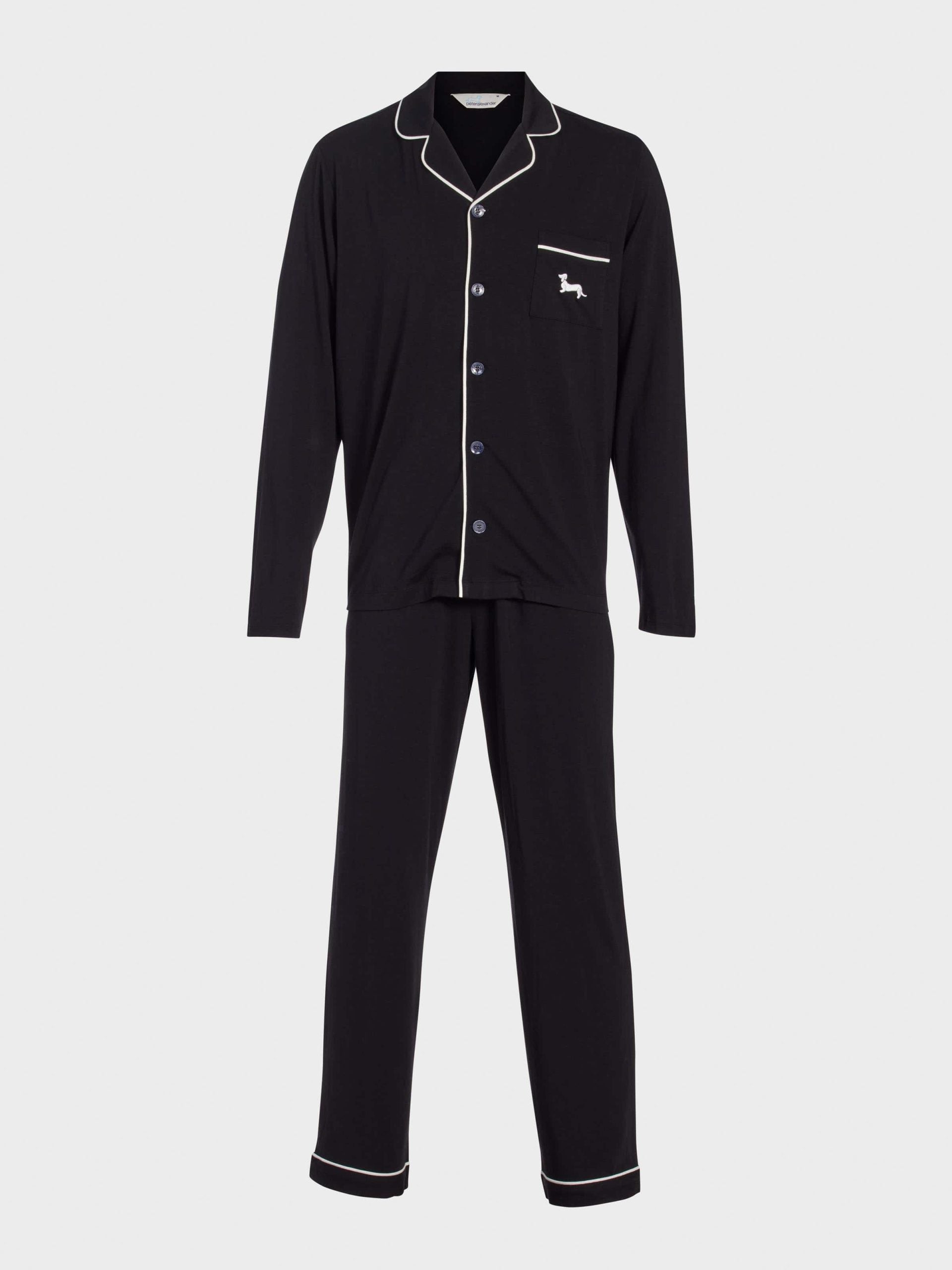 Black Bamboo Jersey Pj Set black