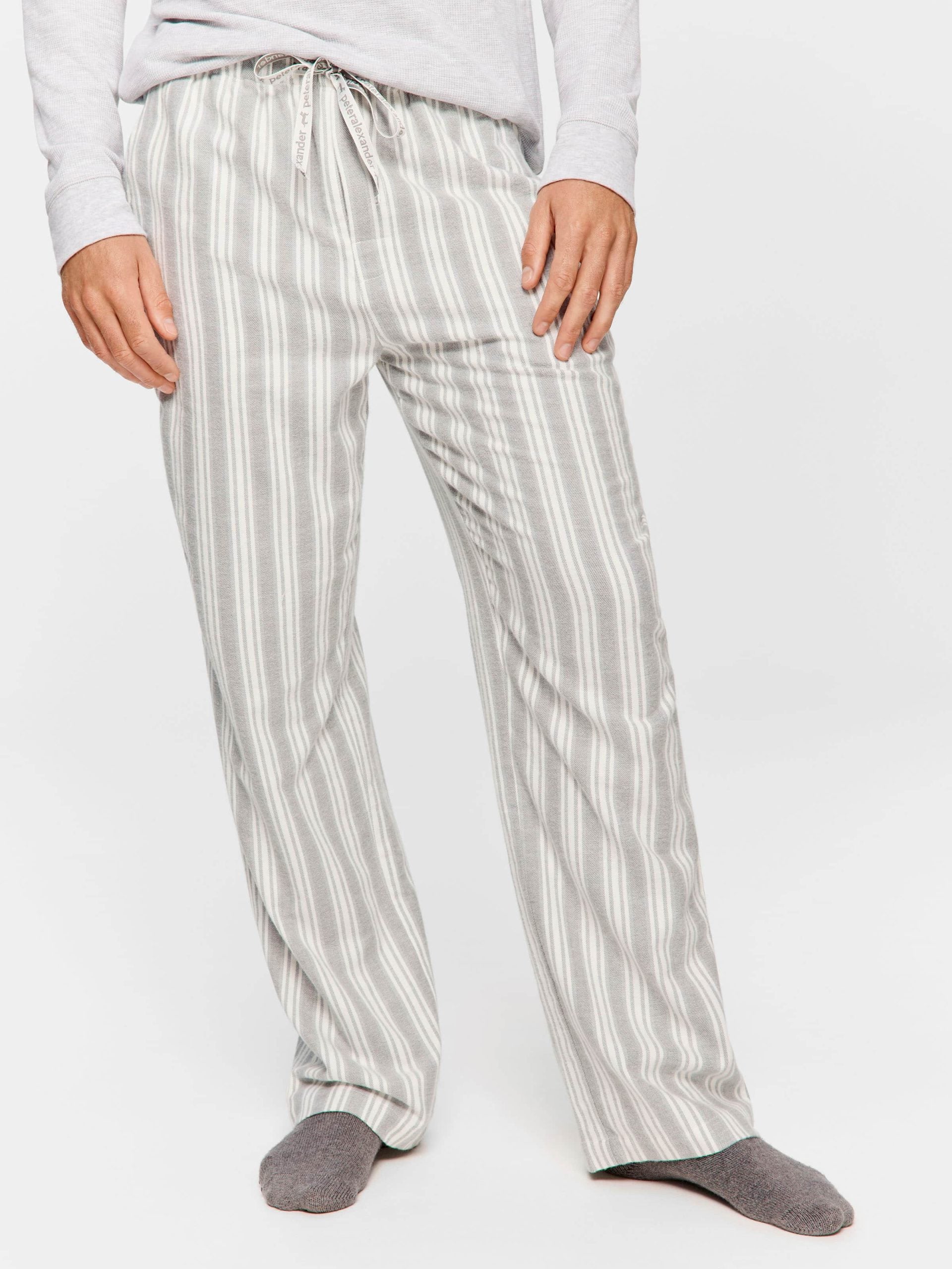 Grey Stripe Flannelette Pj Pant multi