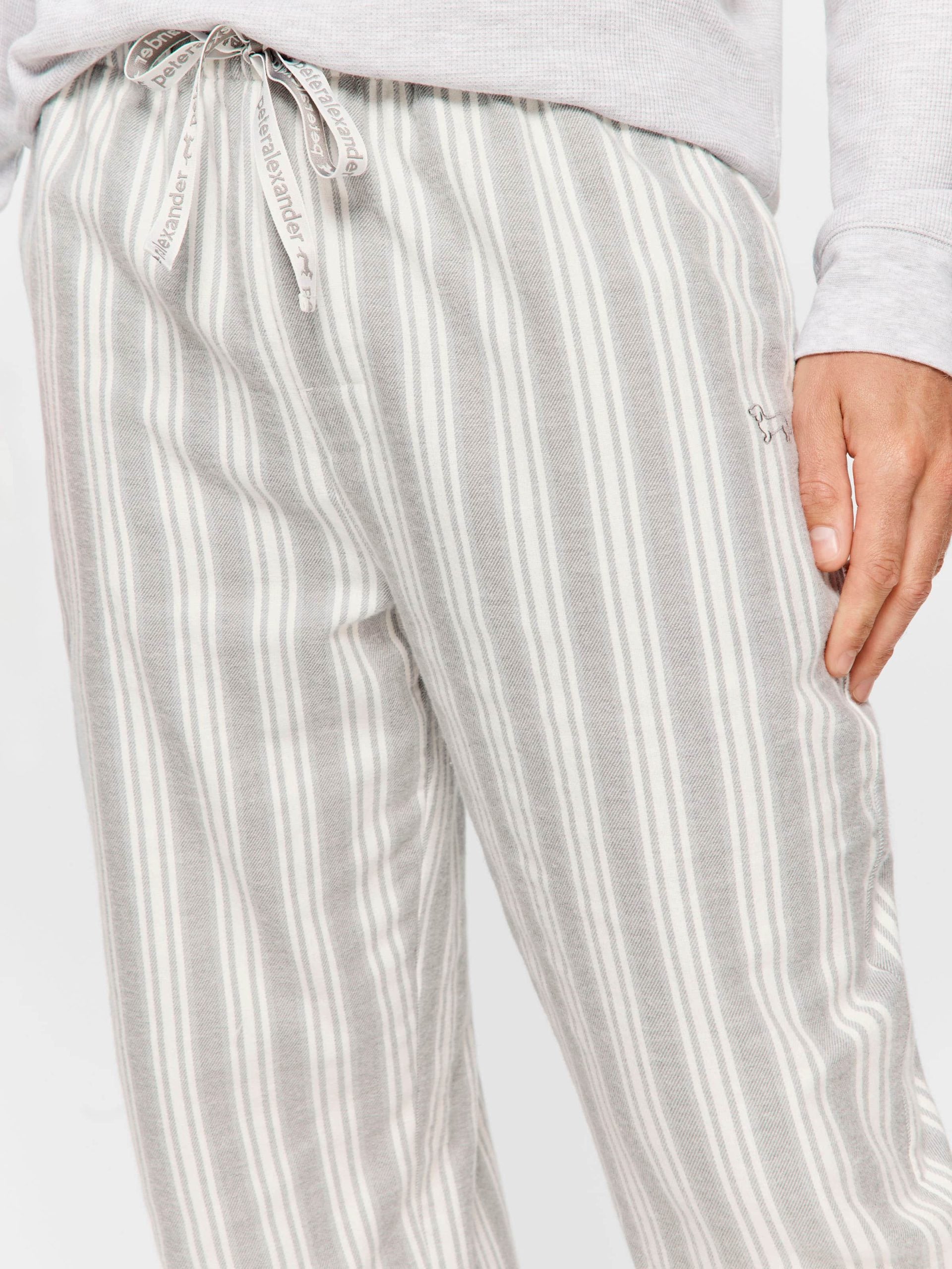 Grey Stripe Flannelette Pj Pant multi
