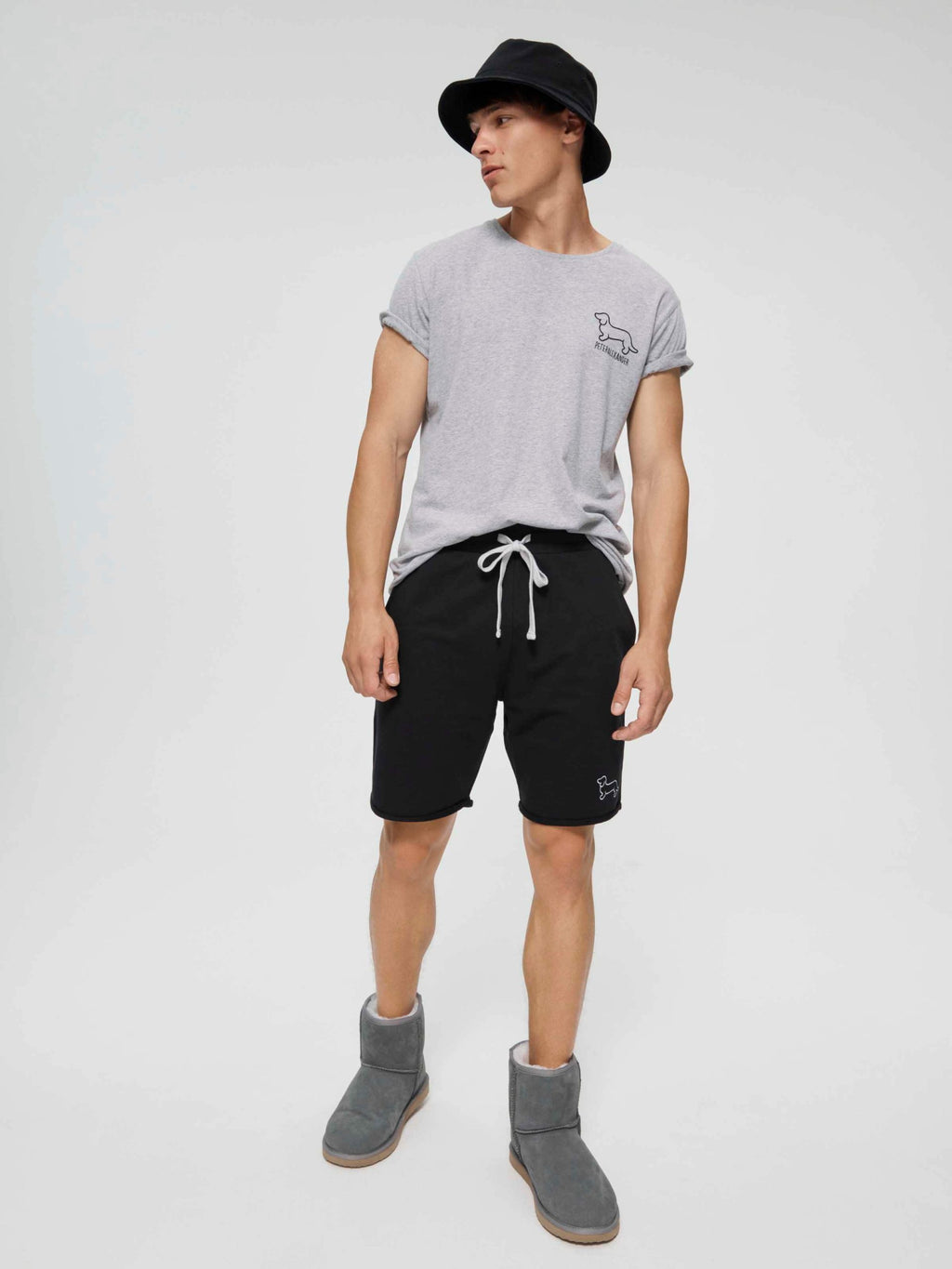 P.A. Black Cut Off Sweat Short black