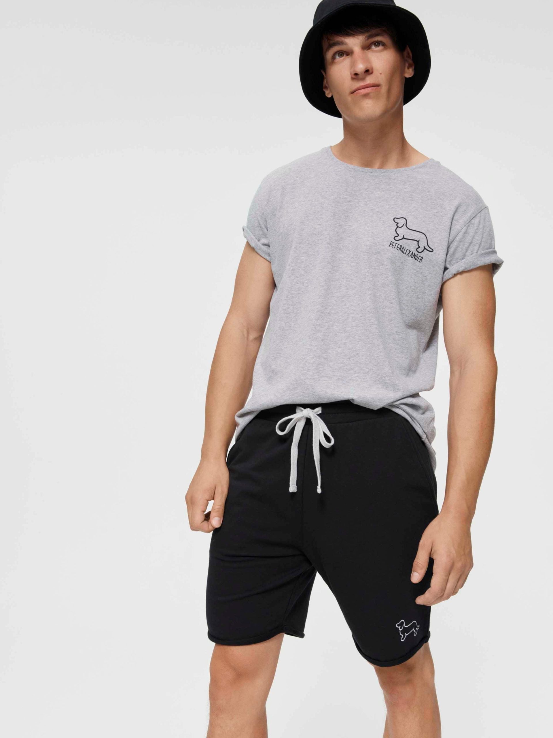 P.A. Black Cut Off Sweat Short black
