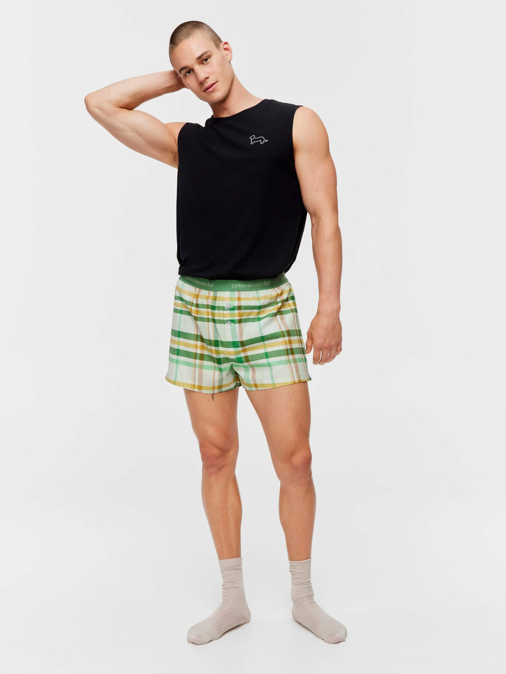 Green Check Boxer Short multi