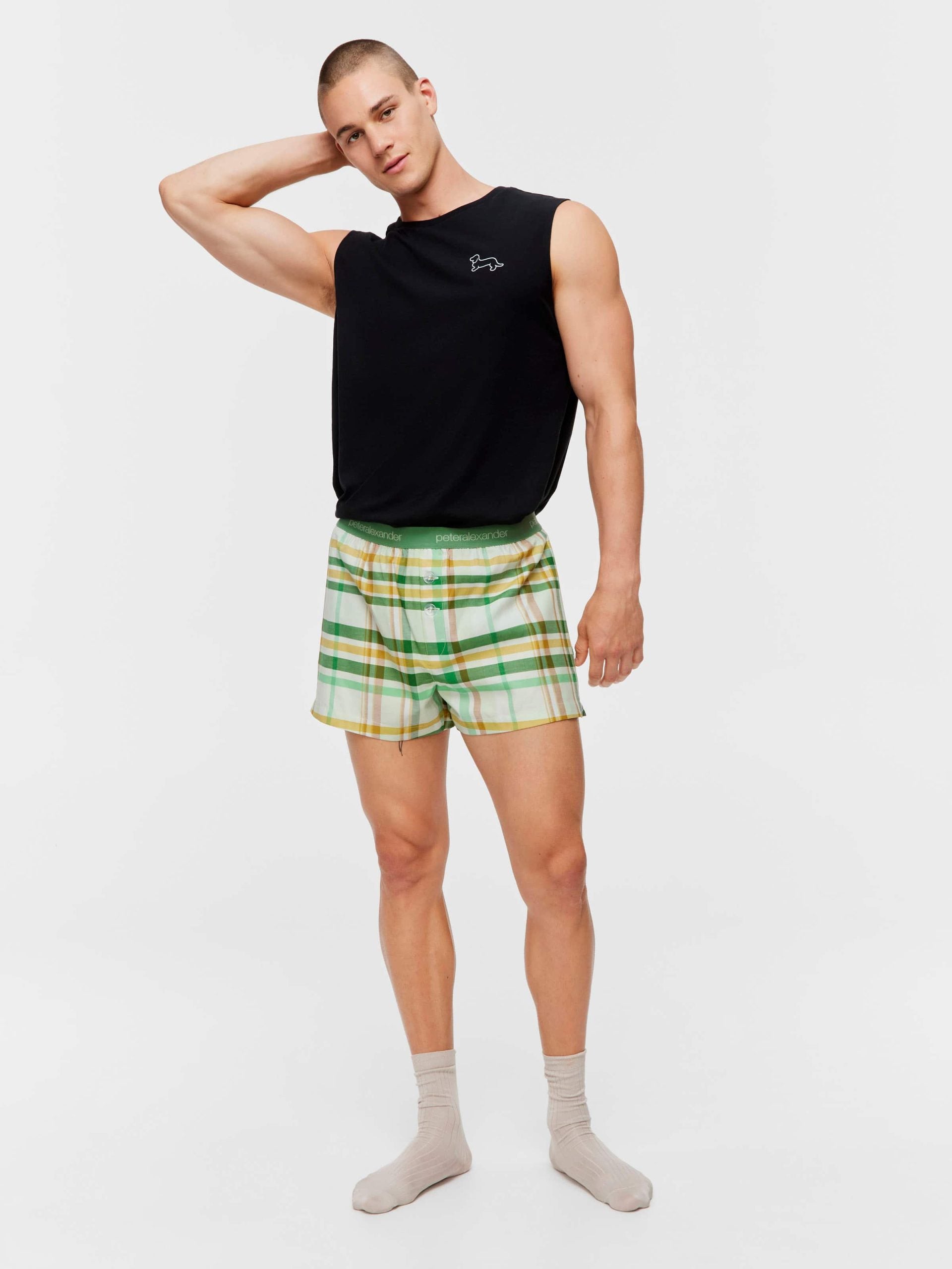 Green Check Boxer Short multi