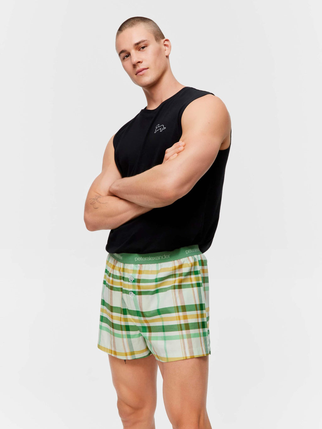 Green Check Boxer Short multi