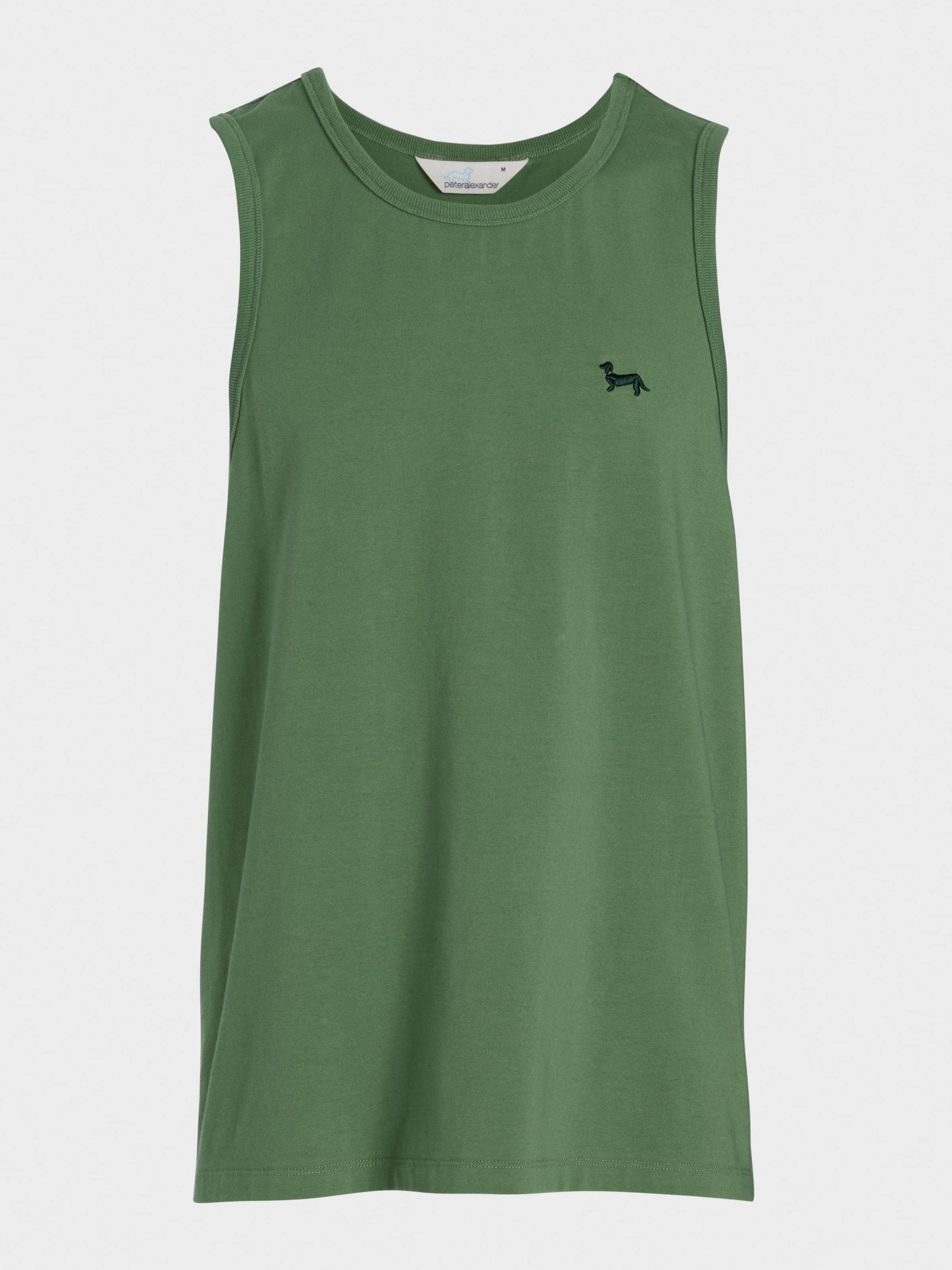 Green Boxy Sleeveless Tee green