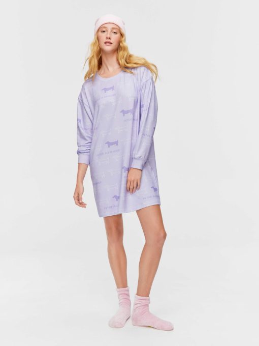 Plush Penny Walk Long Sleeve Nightie multi