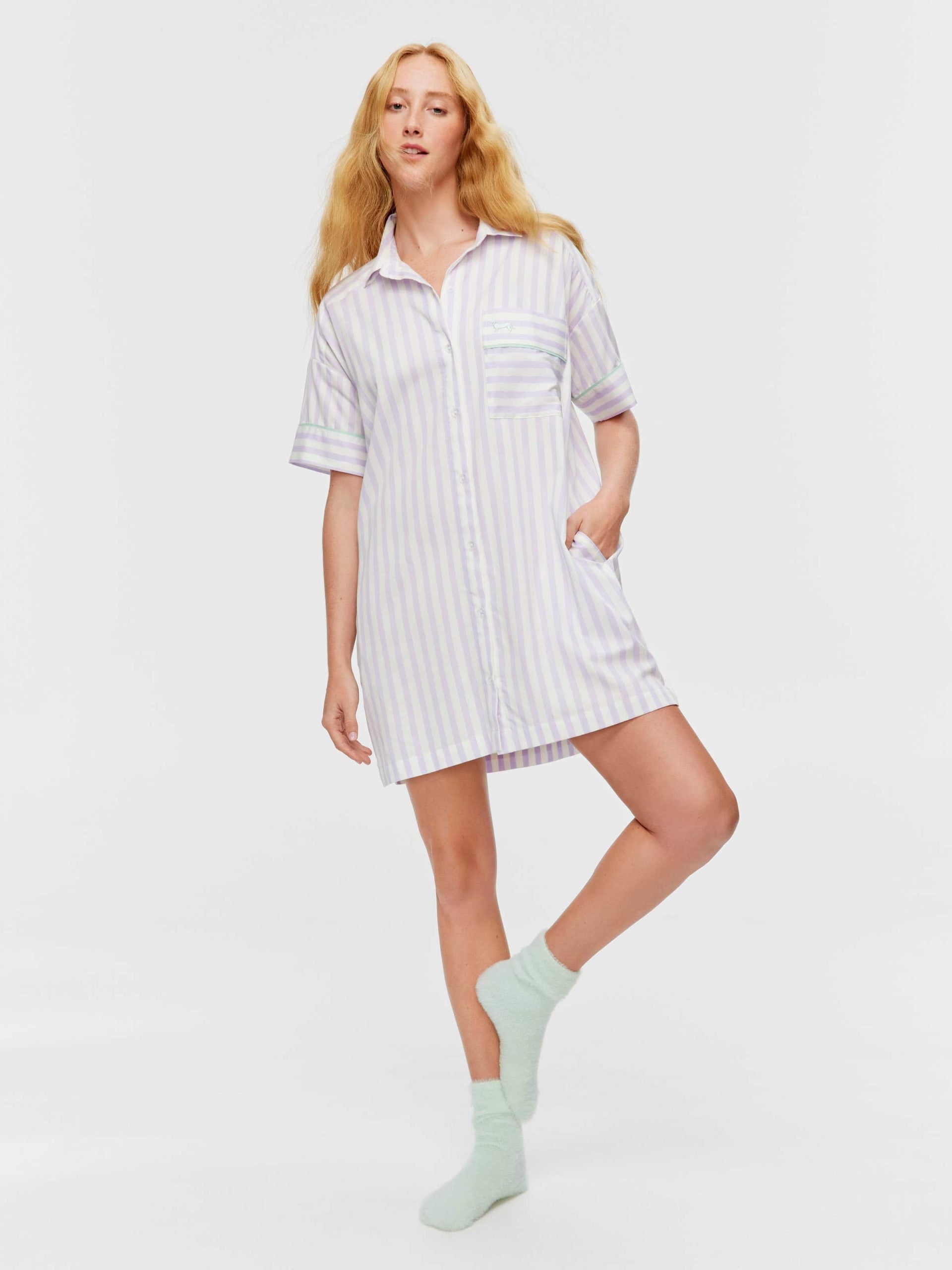 Lilac Candy Stripe Nightshirt multi