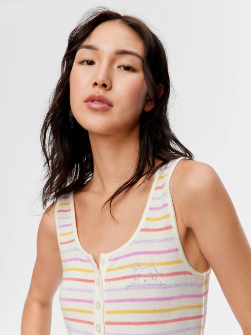 Fuzzy Stripe Tank multi