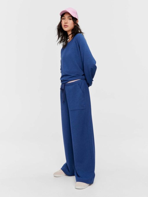 Navy Track Wide Leg Pj Pant navy