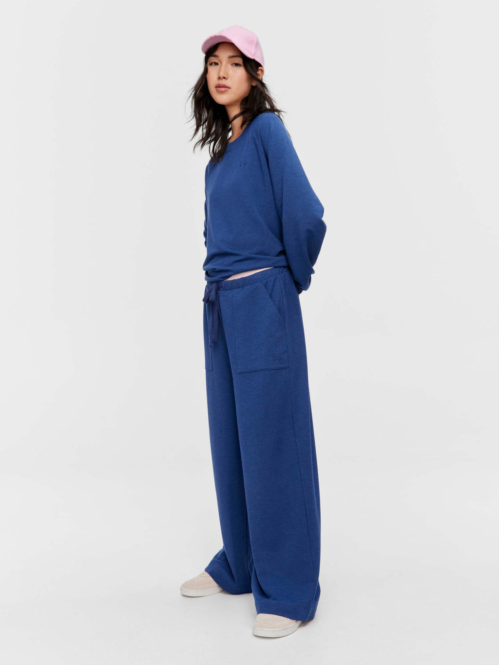 Navy Track Wide Leg Pj Pant navy