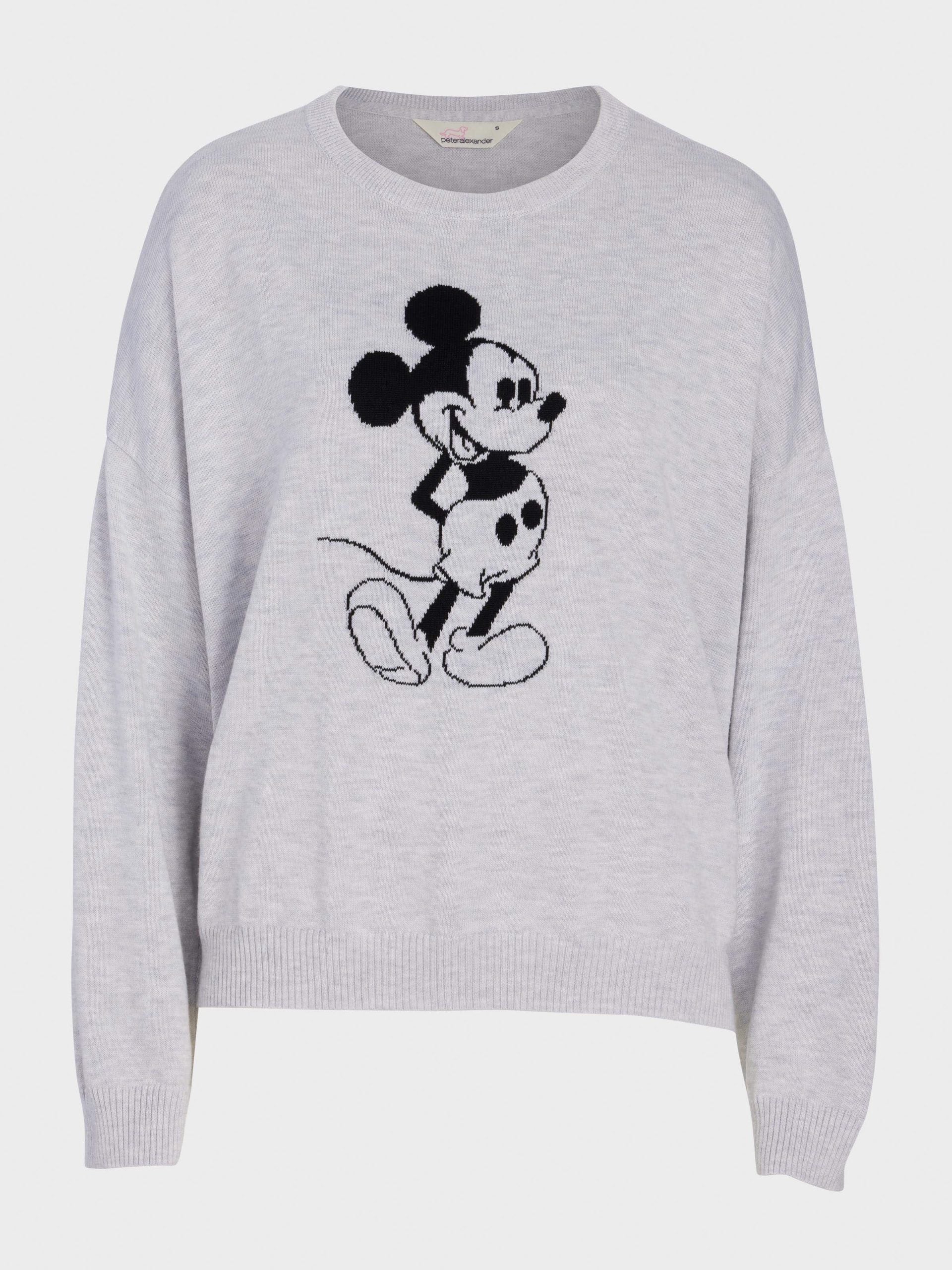 Mickey Mouse Knit Sweater Grey Marle