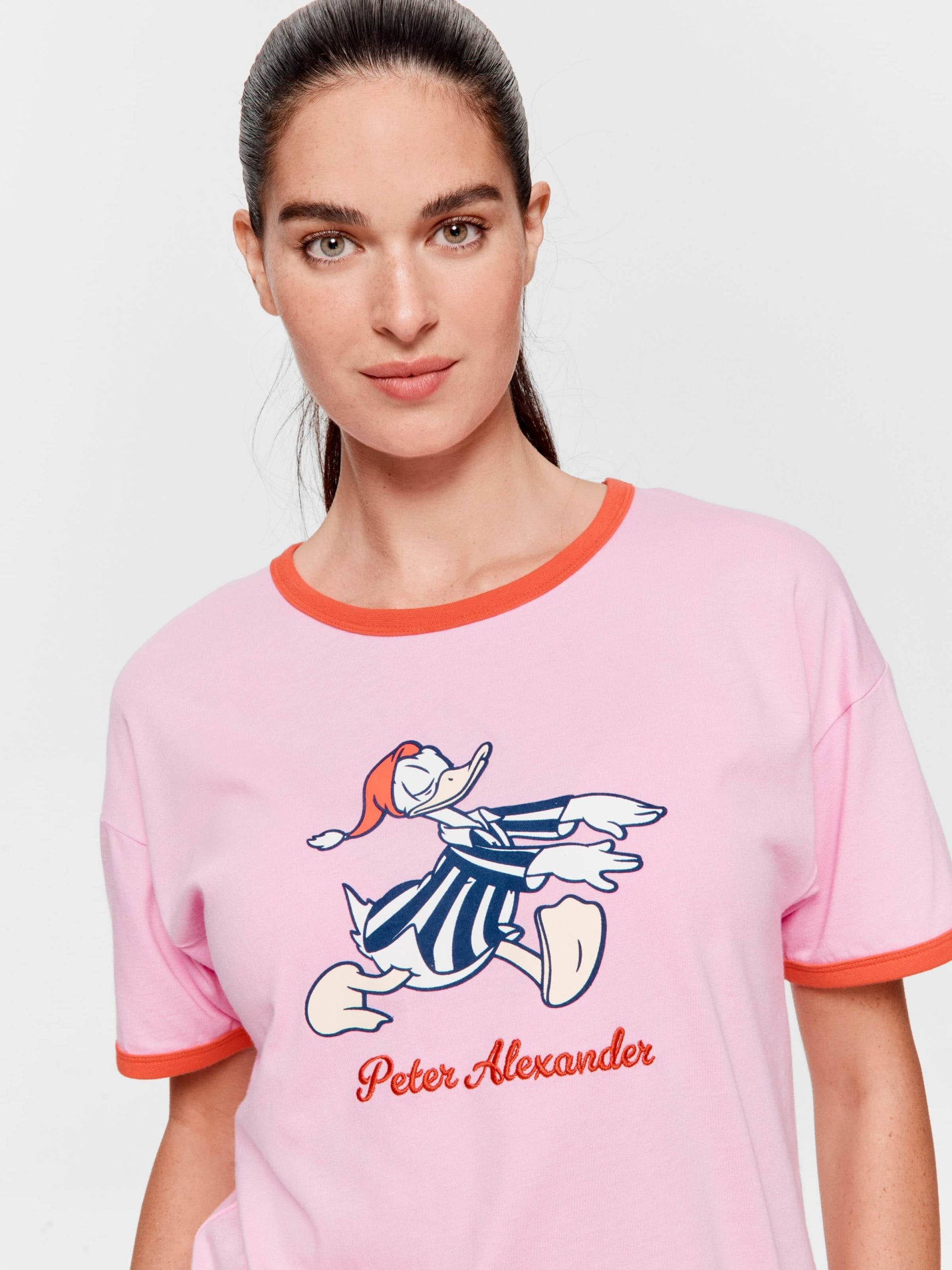 Sleepy Donald Duck Oversized Tee Pink