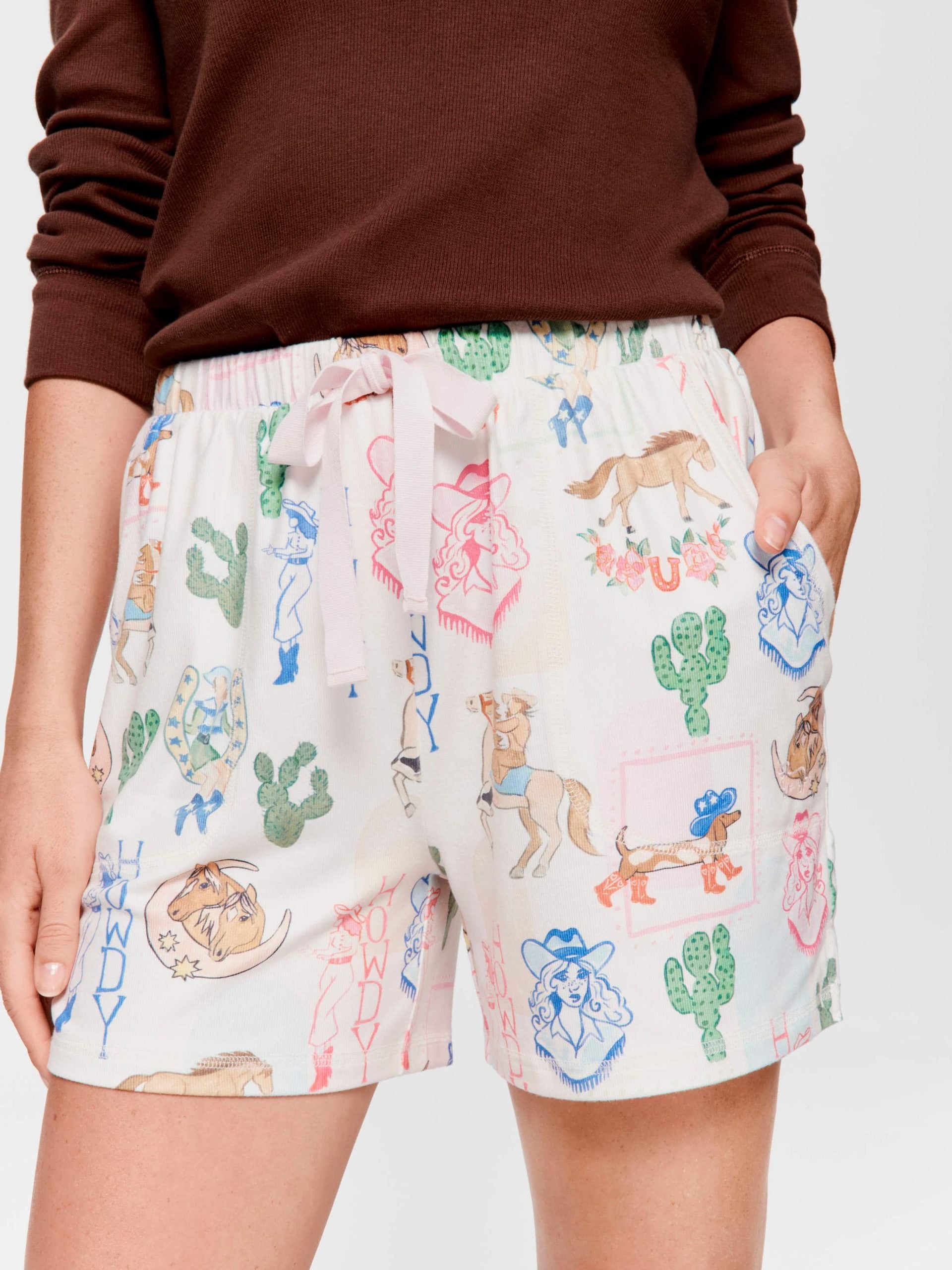 Western Plush Long Short Multi